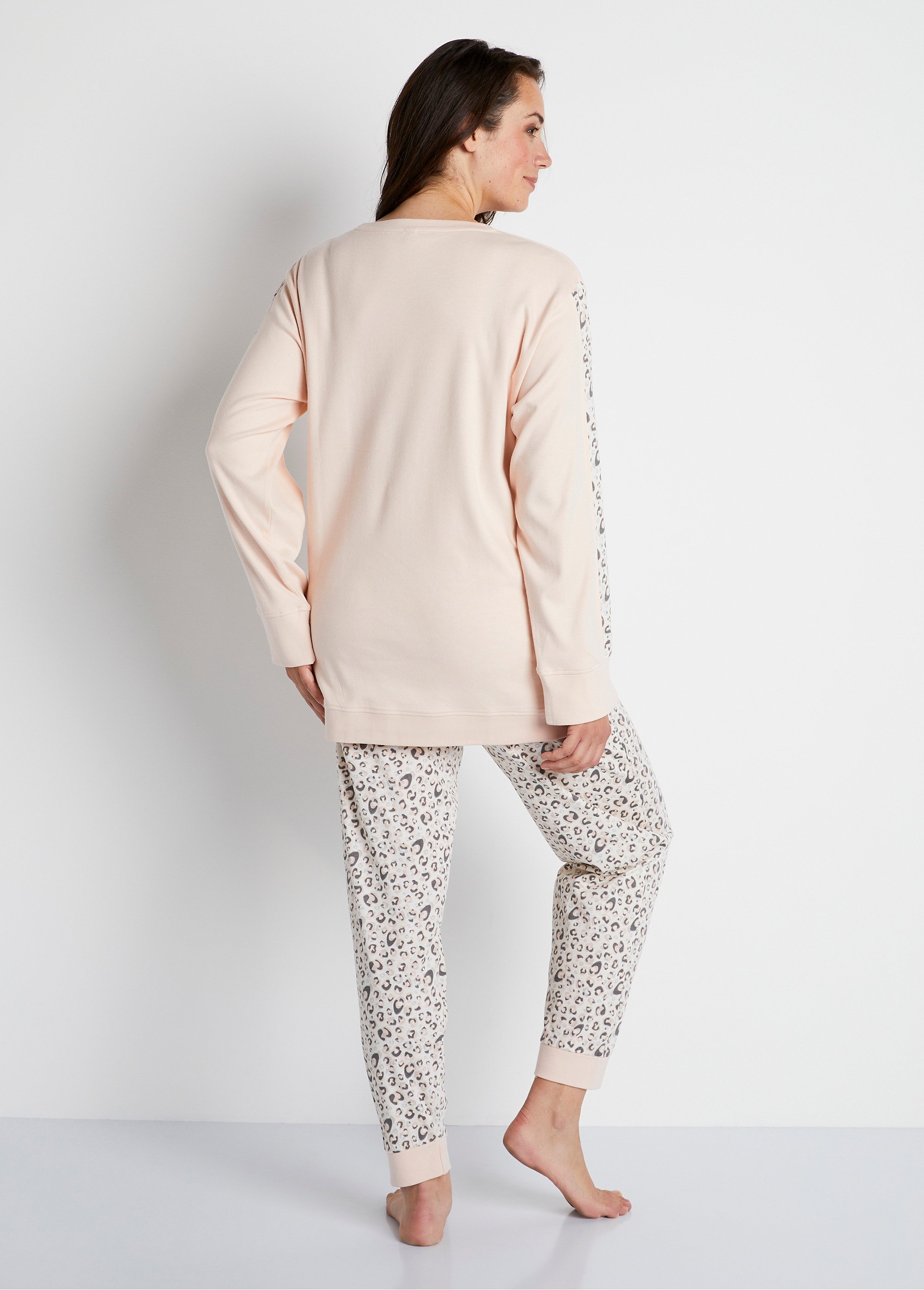 Pyjama manches longues coton interlock