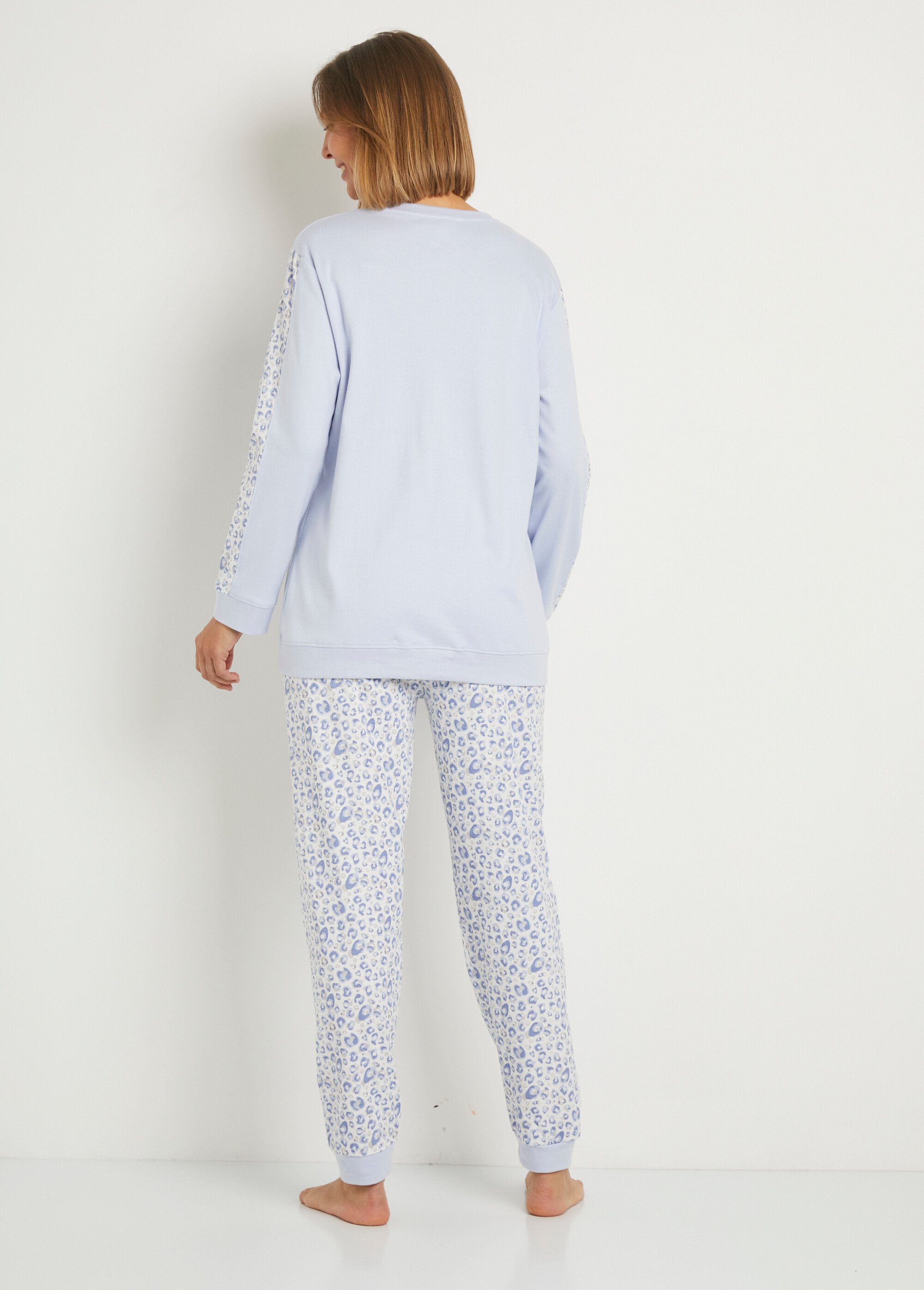 Pyjama manches longues coton interlock