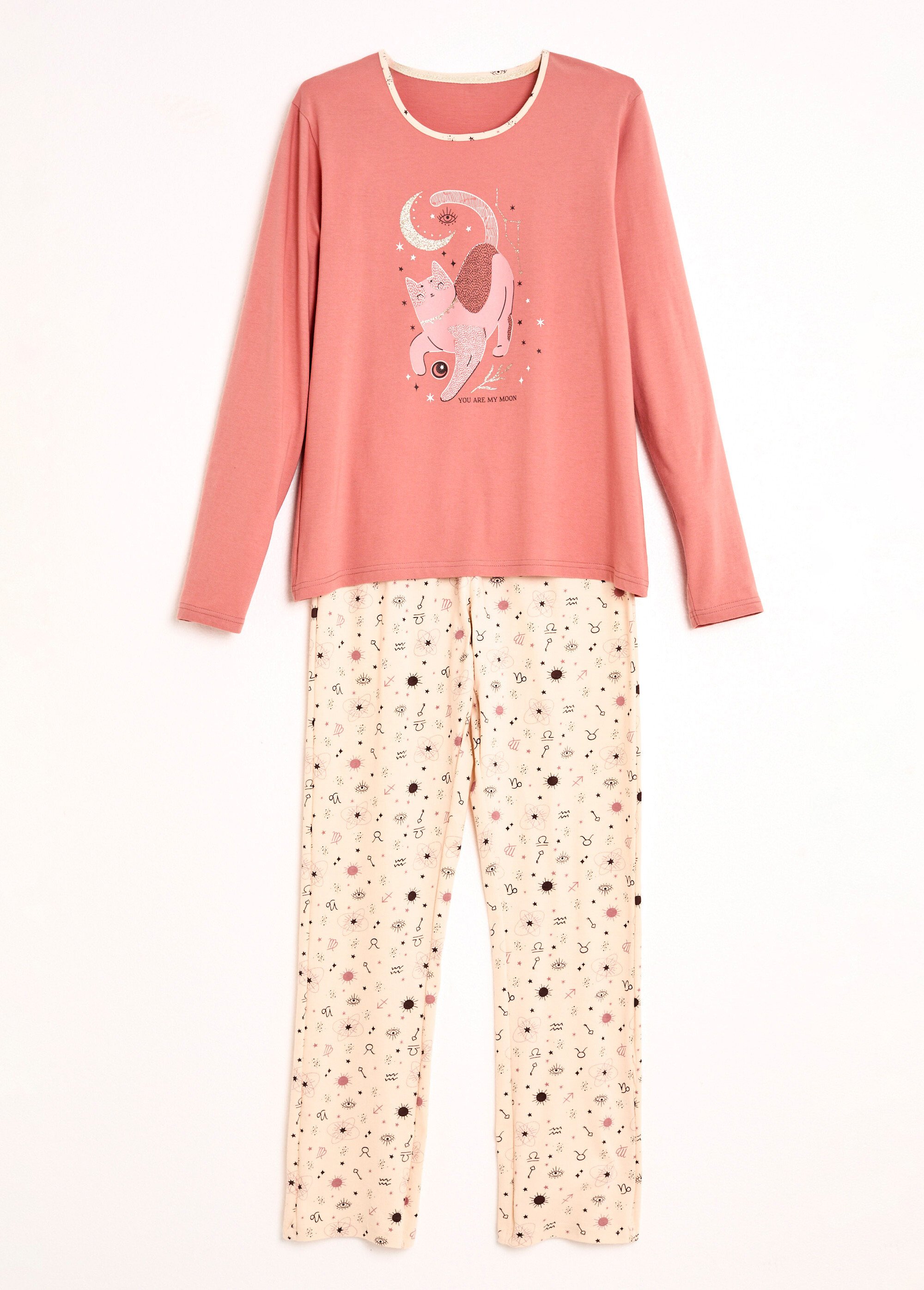 Pyjama pantalon manches longues coton Femme Cuivré SIAVONE AP1