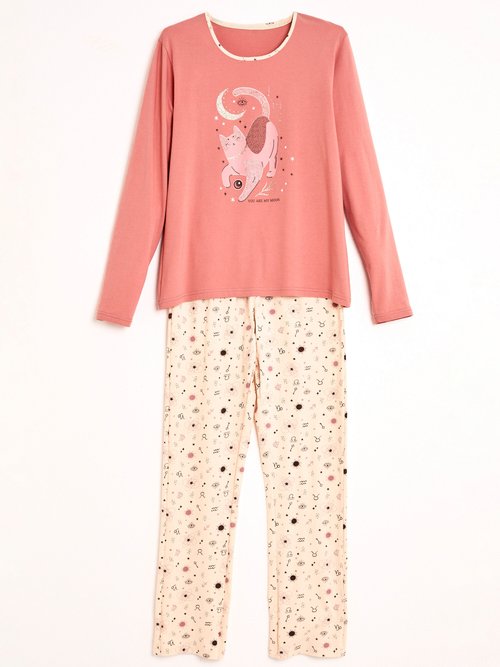 Pyjama pantalon manches longues coton Femme Cuivré SIAVONE AP1