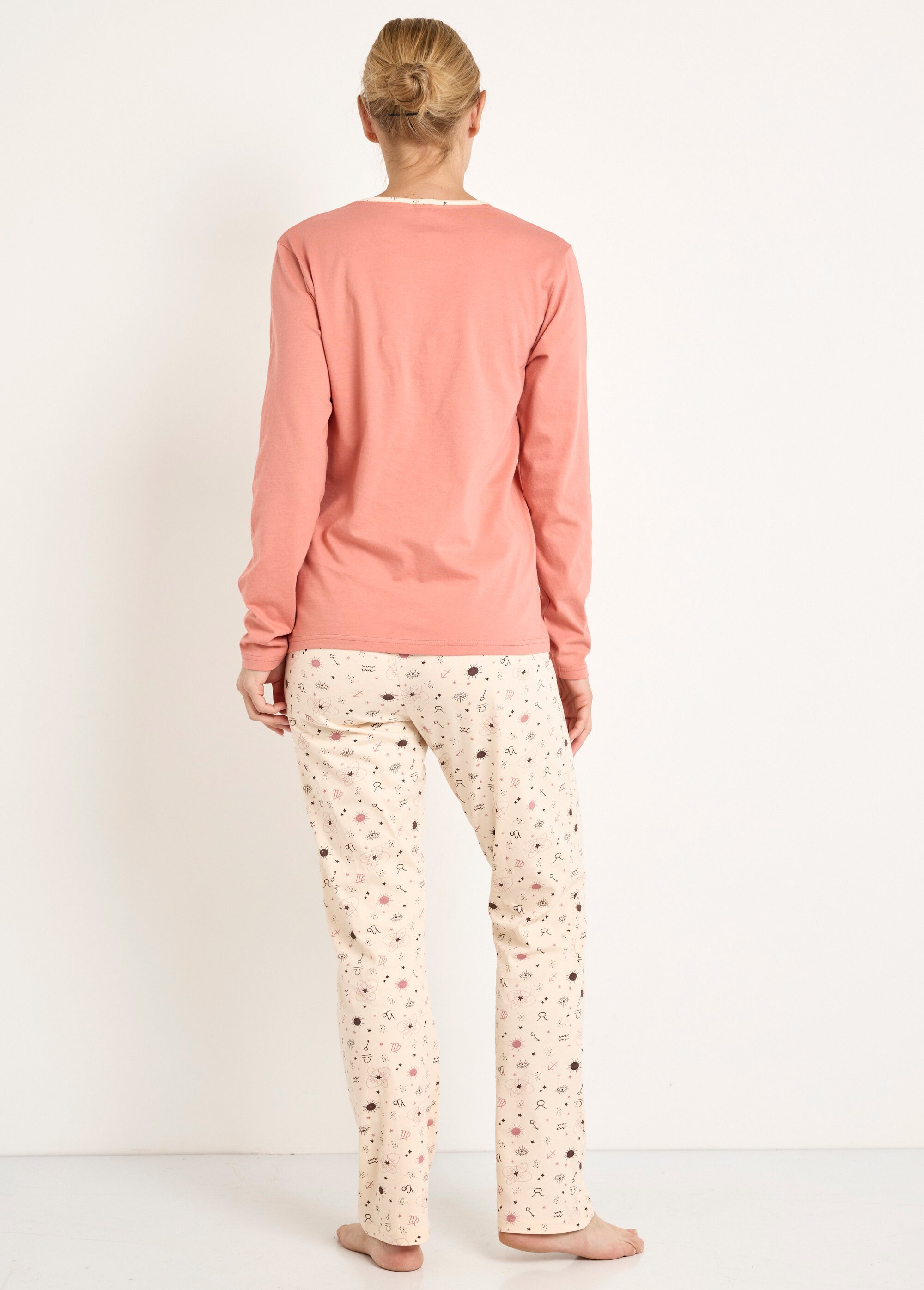 Pyjama pantalon manches longues coton Femme Cuivré SIAVONE DO1
