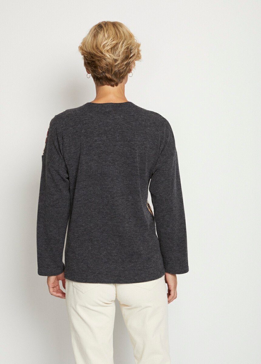 T-shirt manches longues devant imprimé