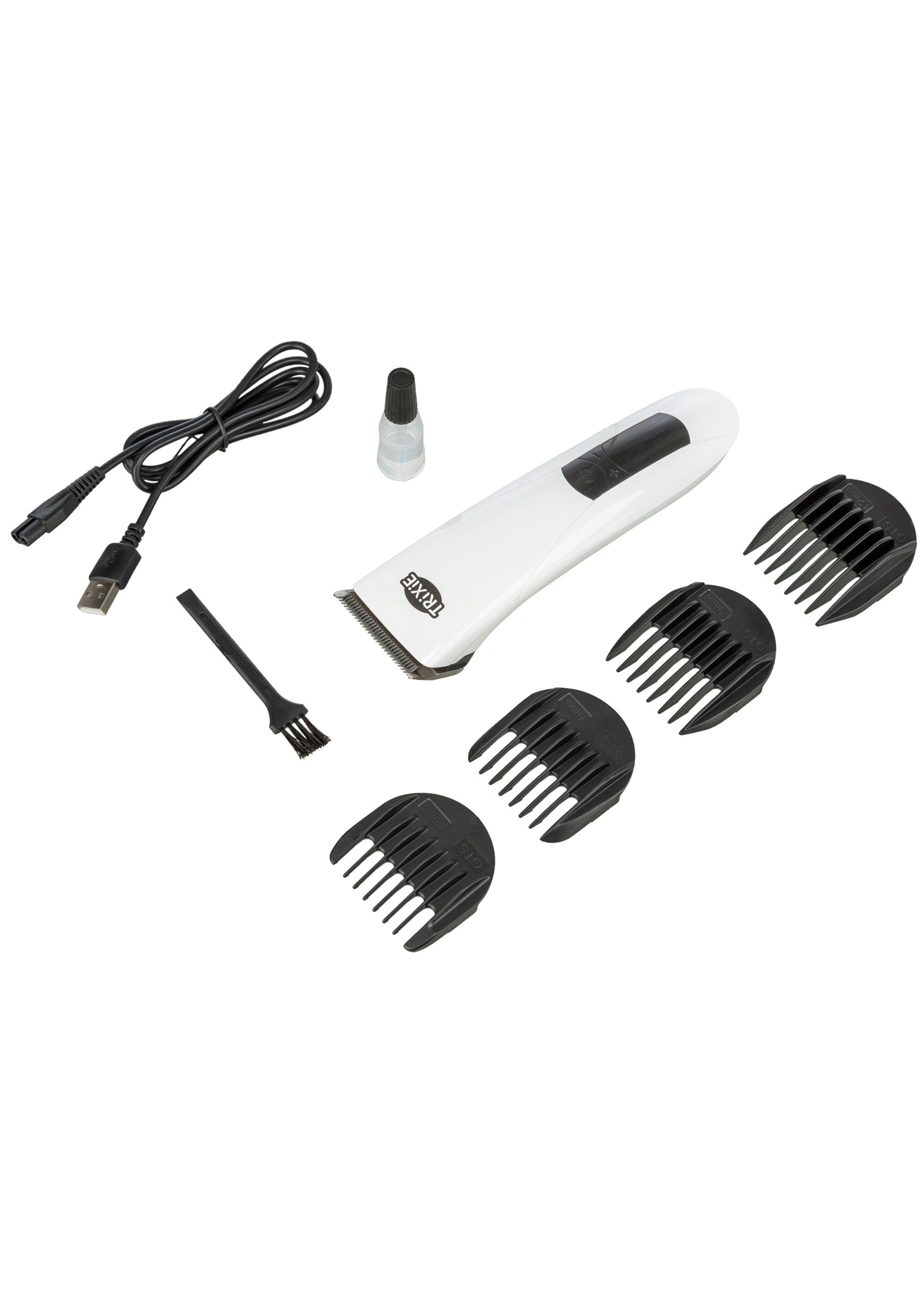 Tondeuse sans fil rechargeable + 4 têtes BLANC TRX-23885 DE1