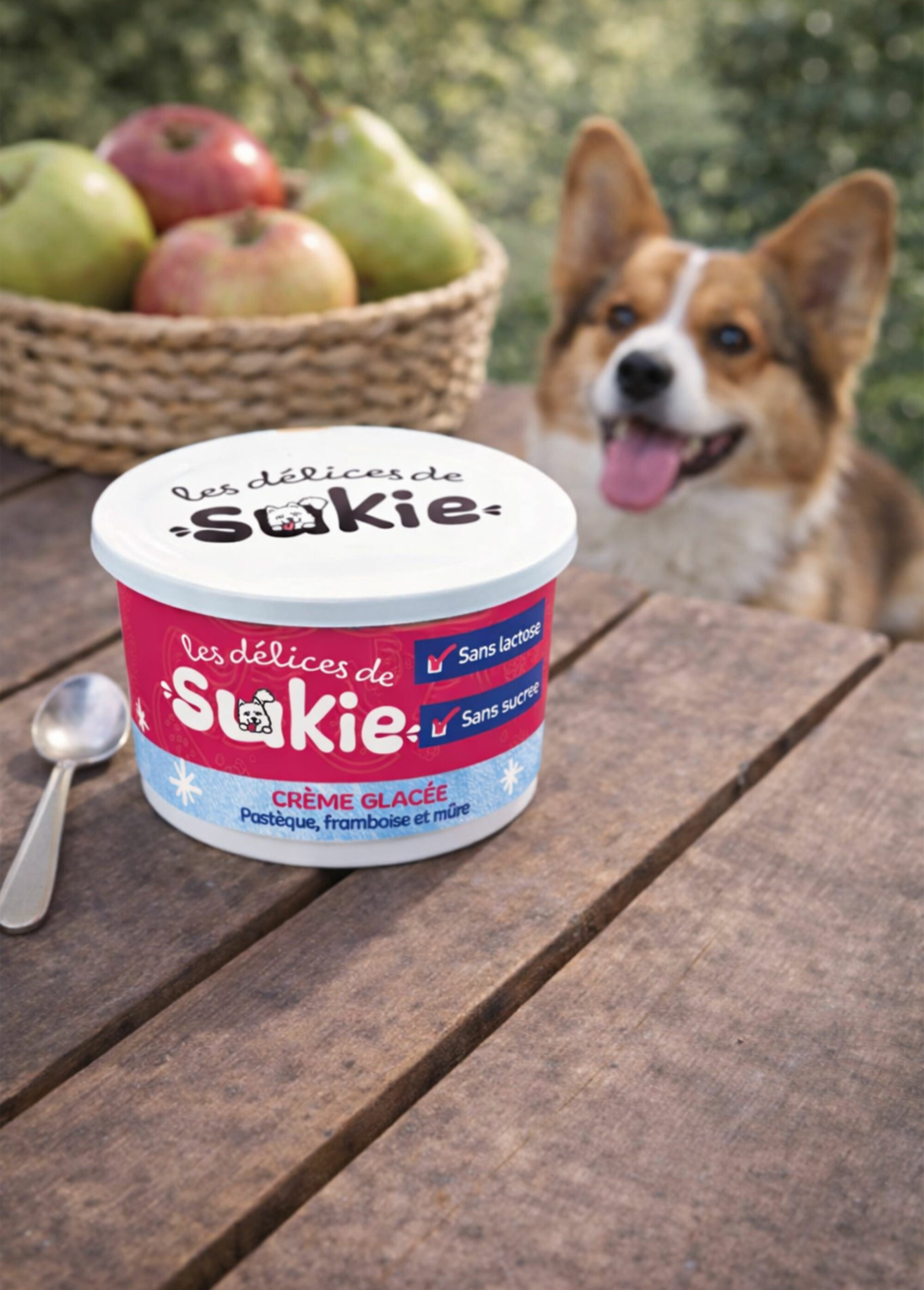 Glace pour chien pastèque/framboise/mûre ROUGE RIG-00006498EL SI1