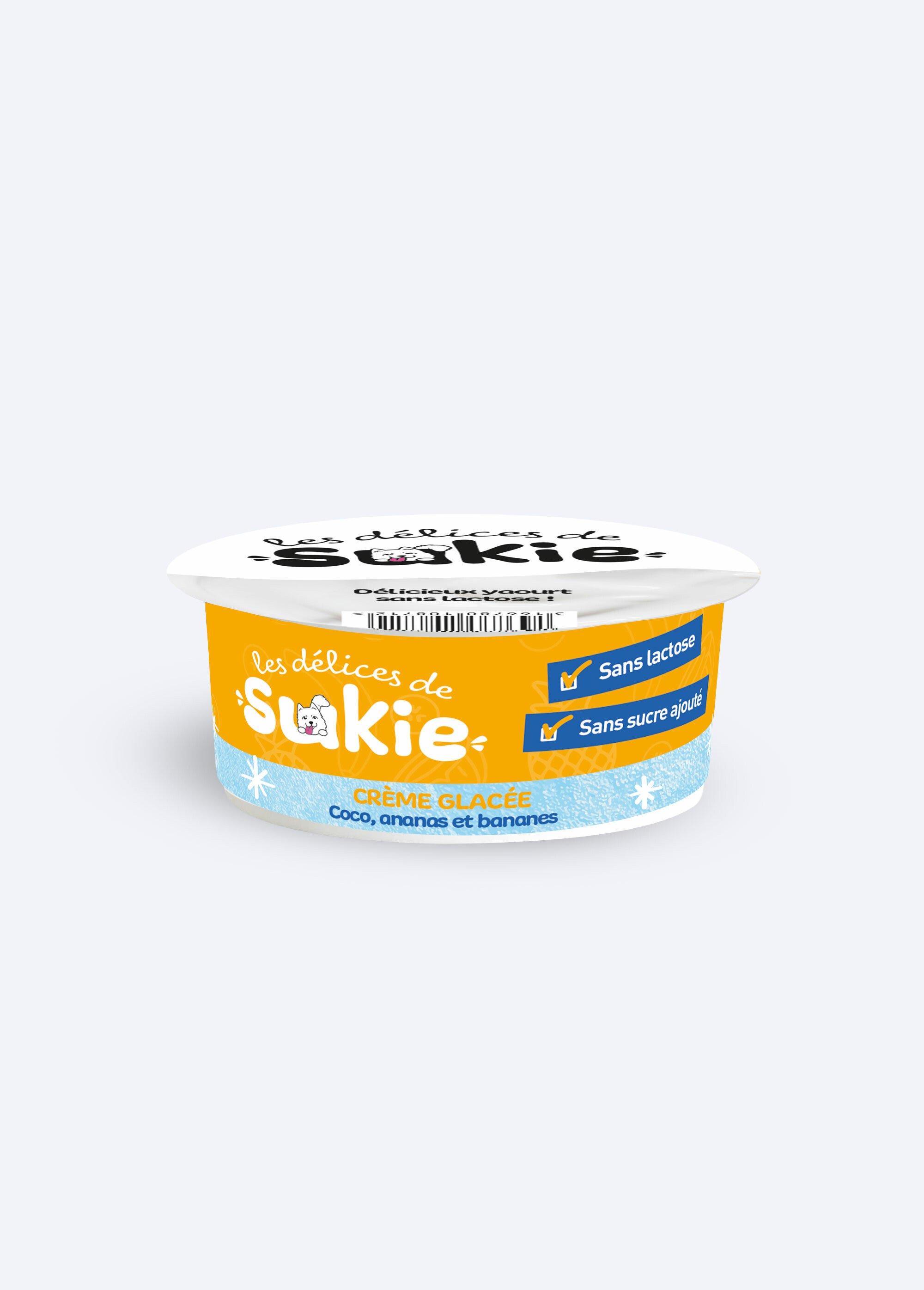 Glace pour chien, ananas/banane