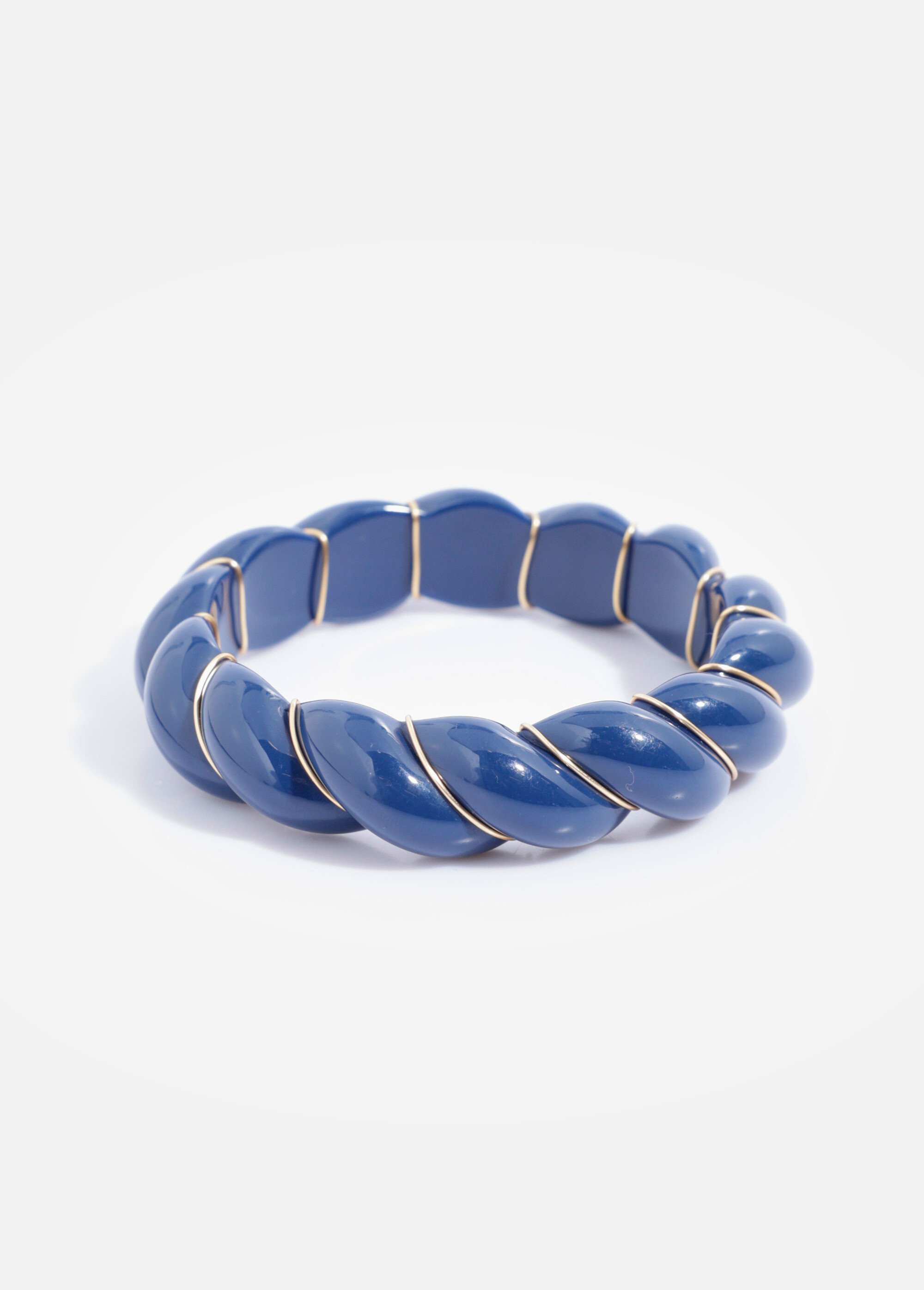 Bracelet jonc résine et détails dorés Doré AE-BRA812106 FA1