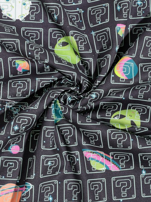 Coupon tissu habillement, Aliens 3V NOIR COT112642 FA1