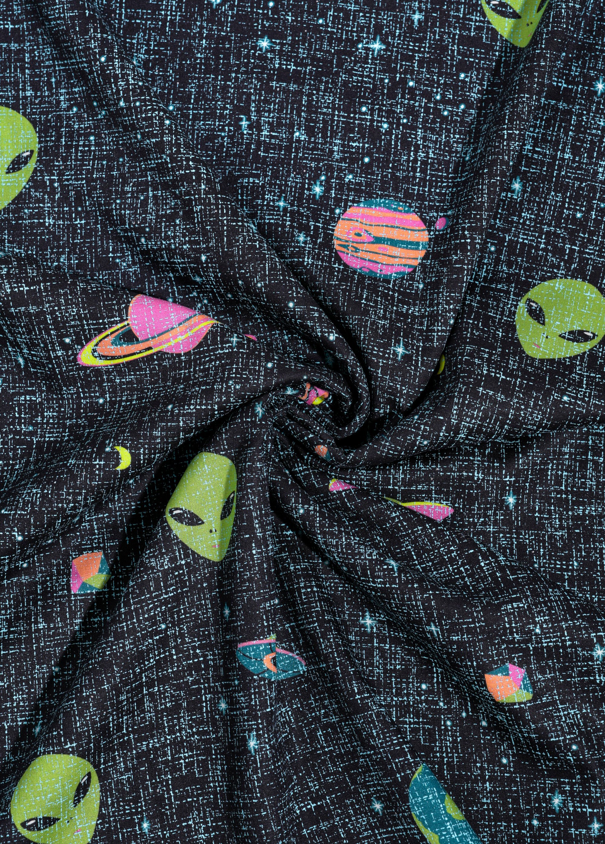 Coupon tissu habillement, Roswell 2T IMP ALIENS COT112639 FA1