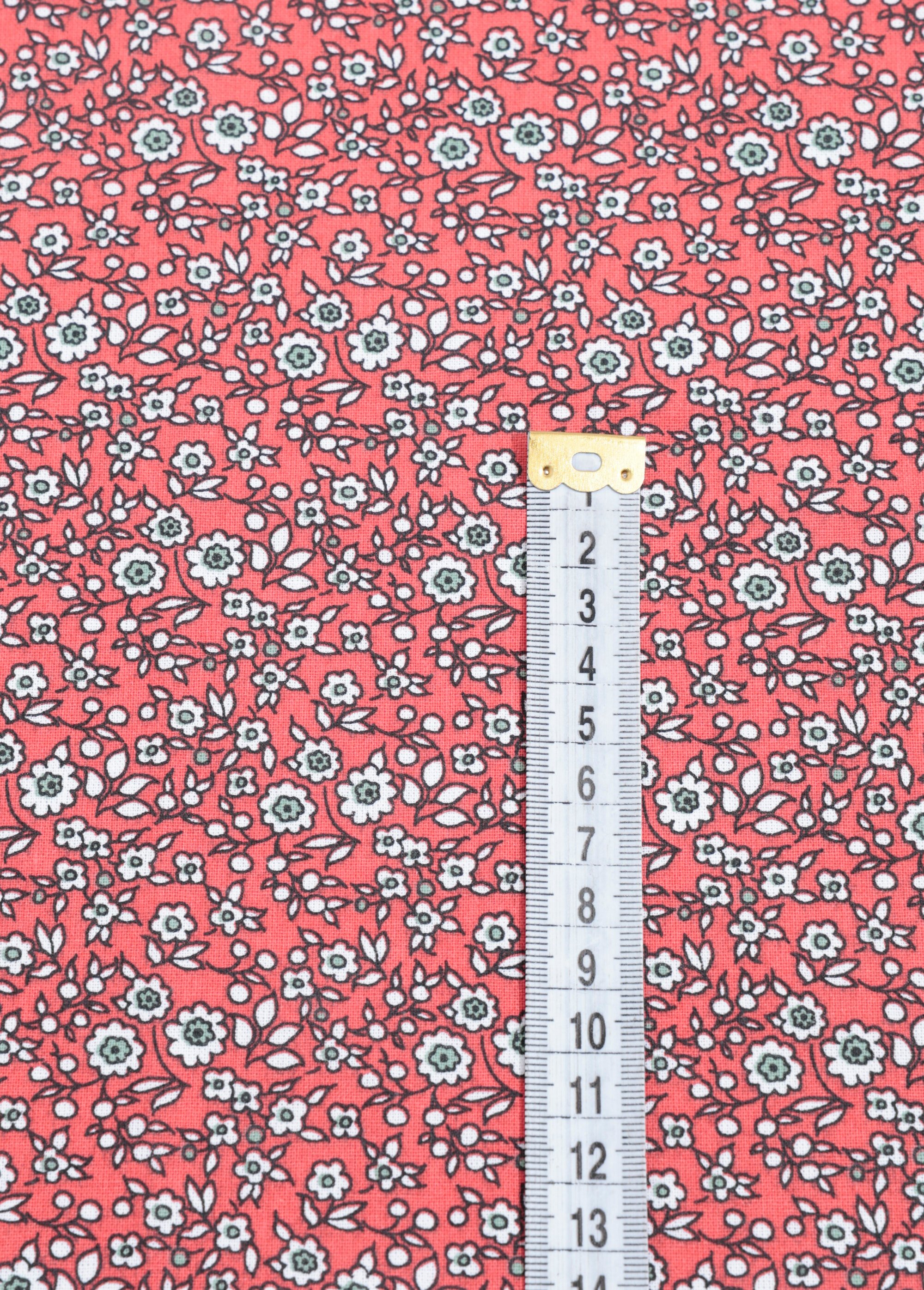 Coupon tissu motif fleuri 7R, 50x50cm