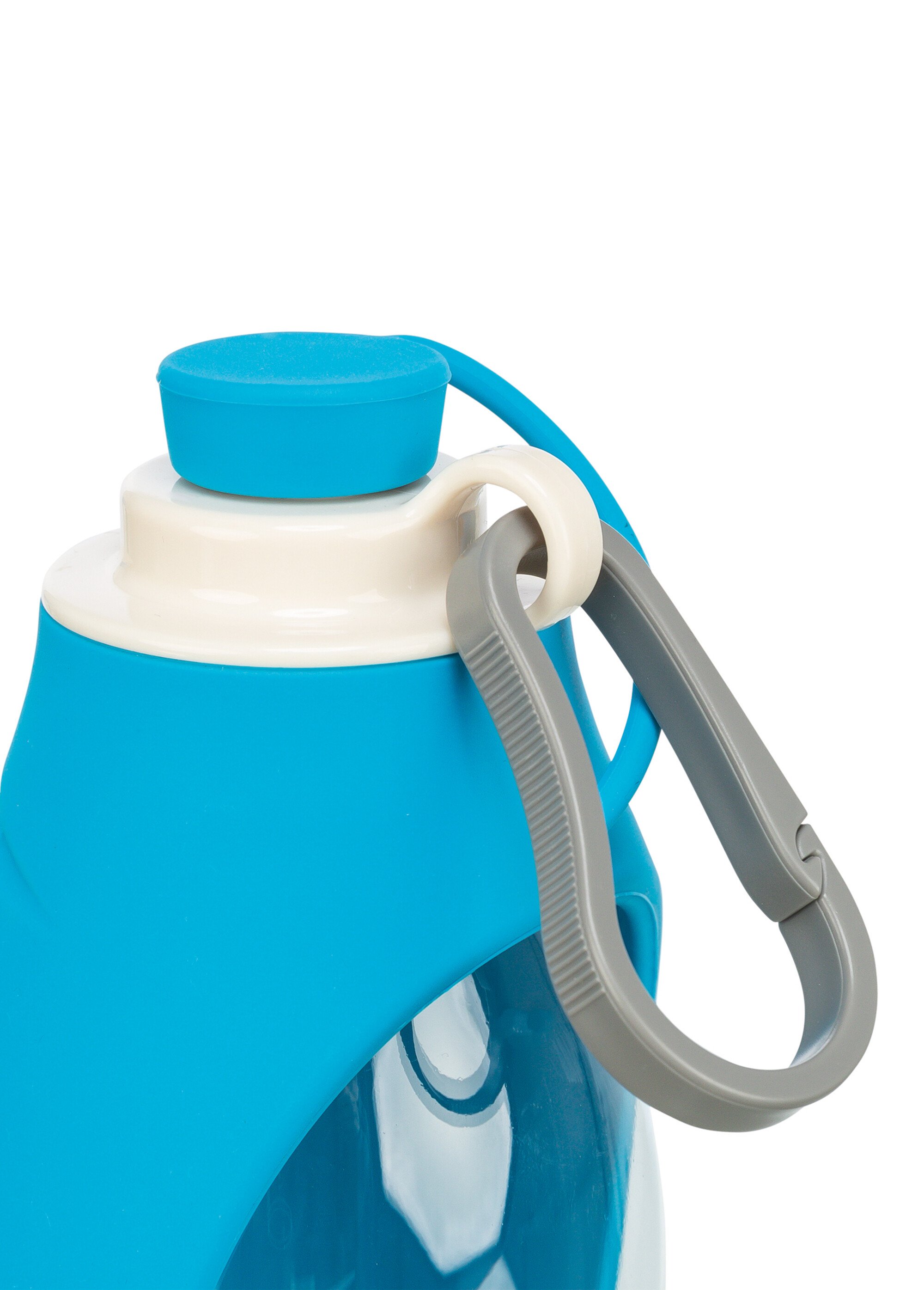 Gourde avec écuelle pour animaux TRANSPARENT ET BLEU TRX-24607 DE2