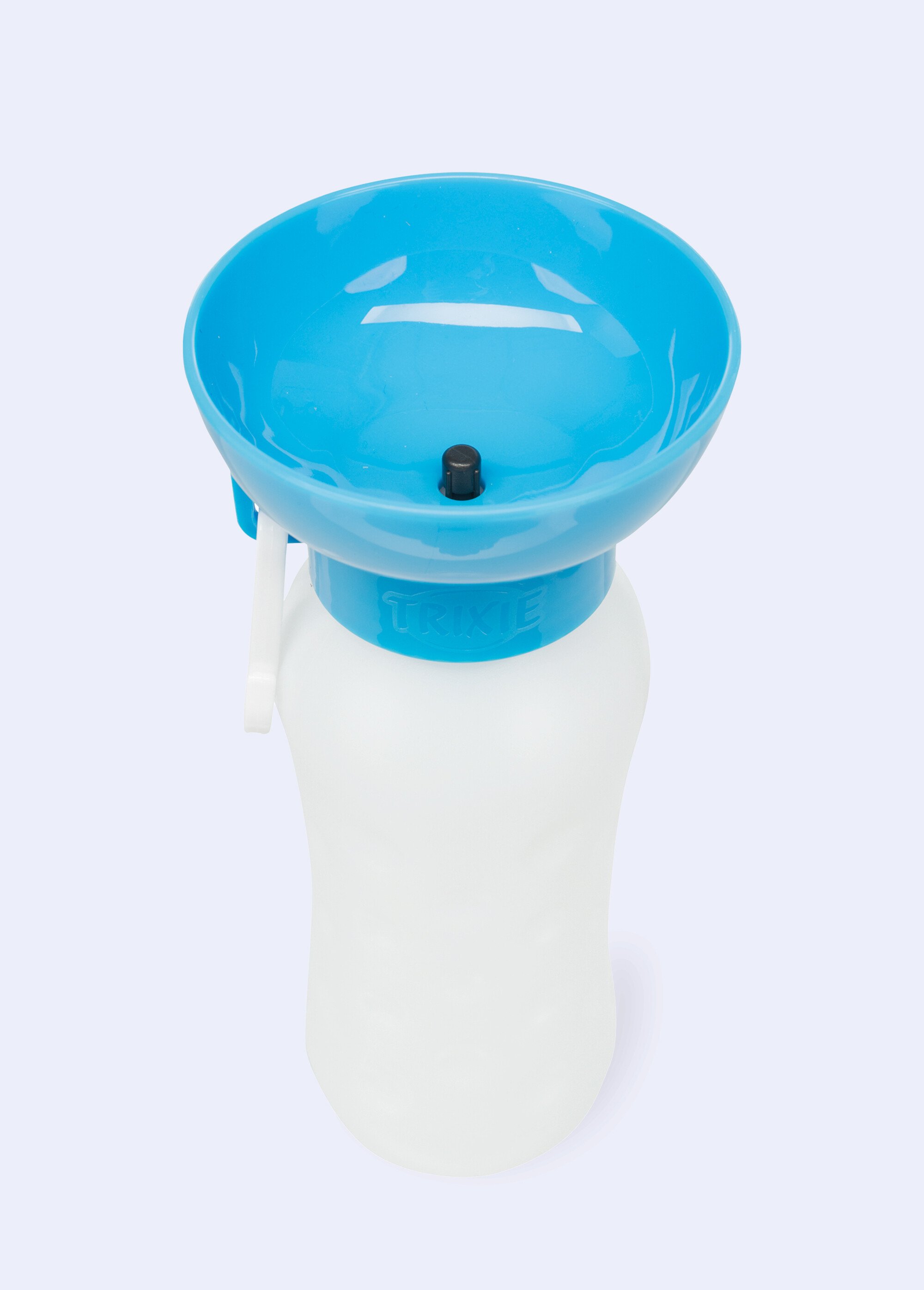 Gourde avec gamelle pour animaux TRANSPARENT ET BLEU TRX-24609 FA1