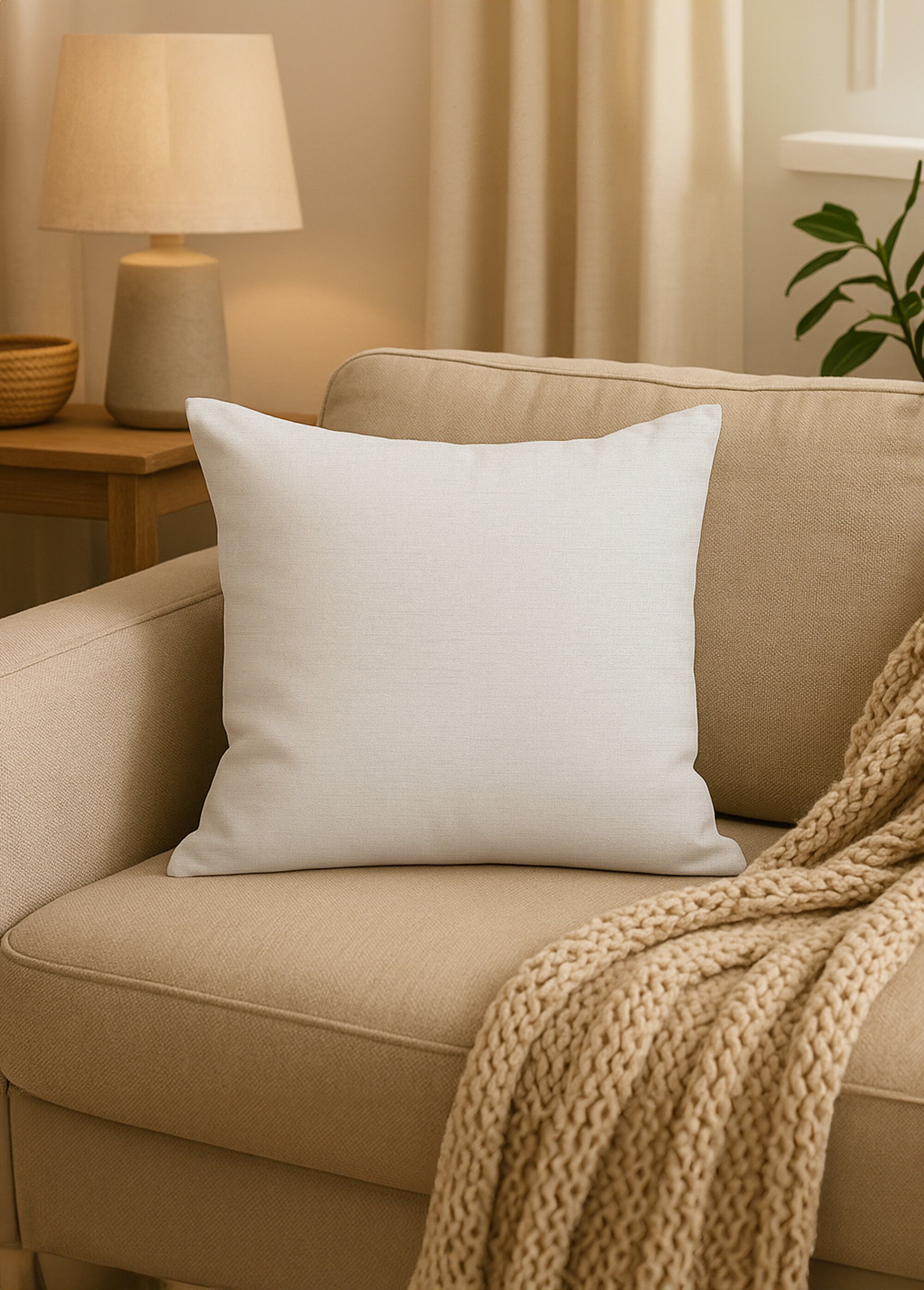 Housse de coussin bachette coton + coussin de garnissage