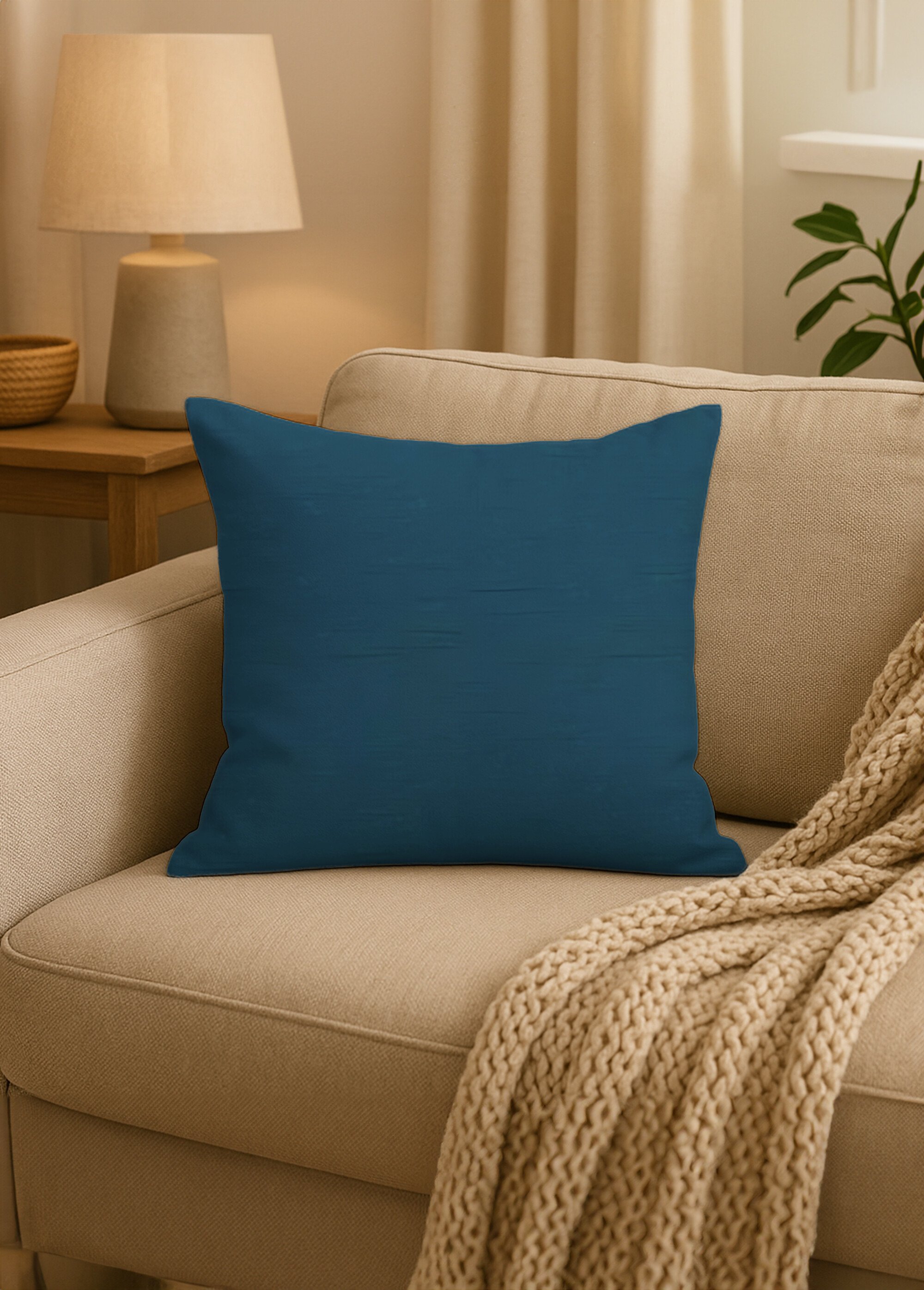 Housse de coussin bachette coton + coussin de garnissage