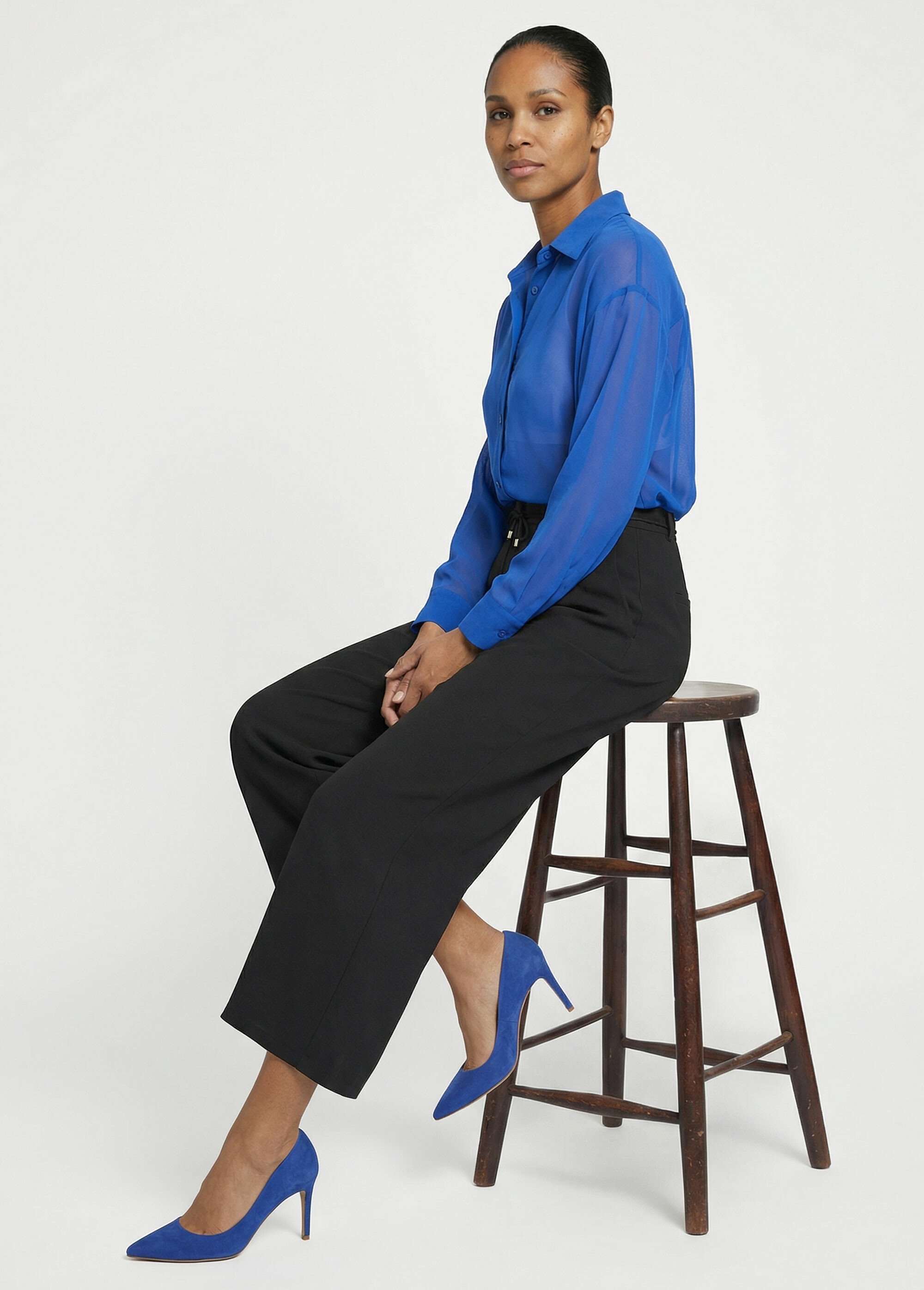 Pantalon large élastiqué, Essentiel