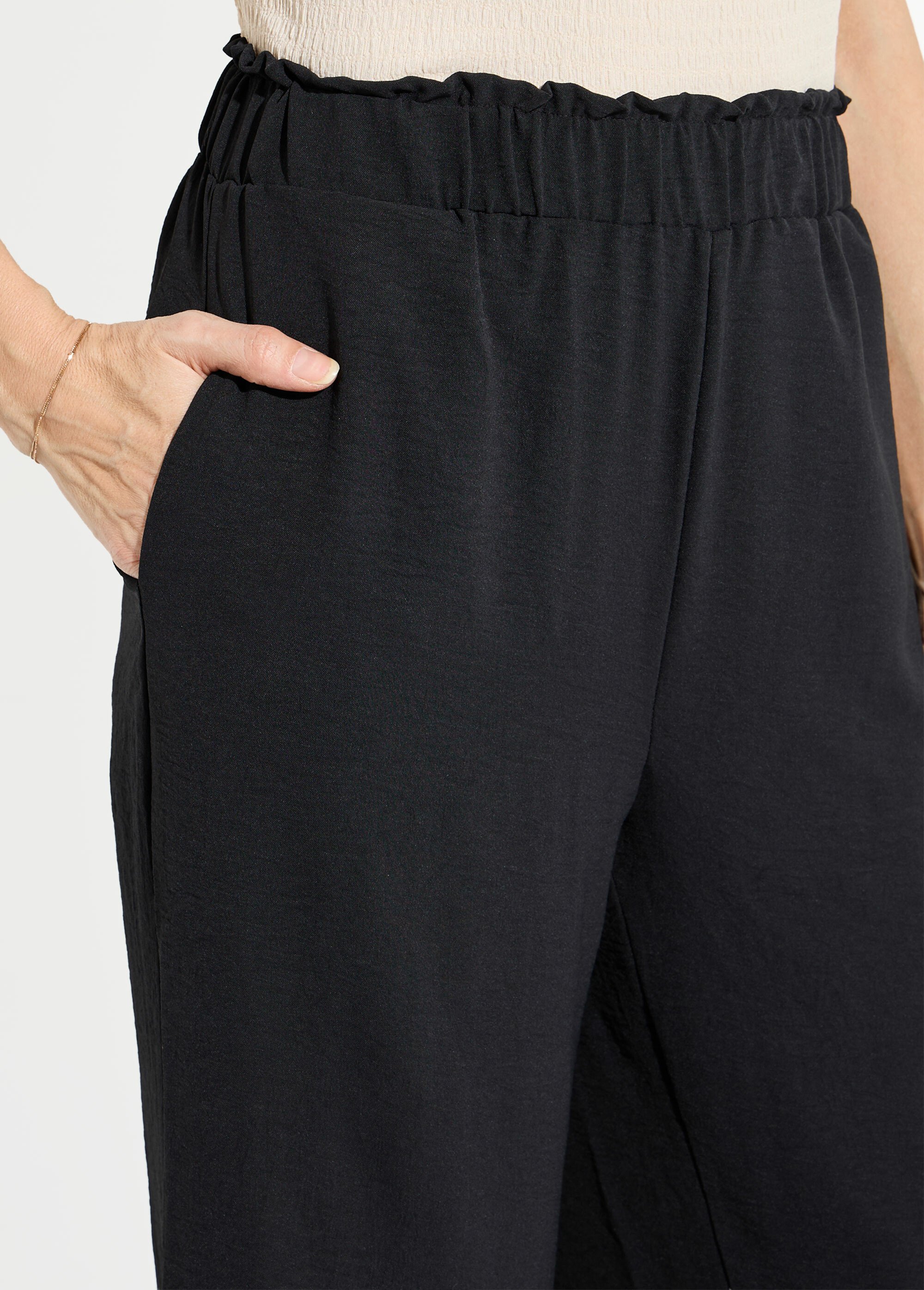 Pantalon large fluide en crêpe
