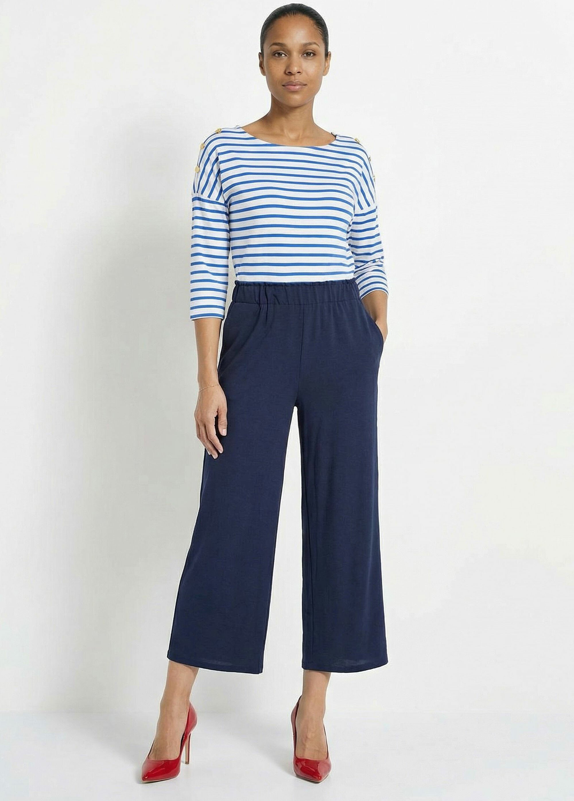 Pantalon large fluide en crêpe