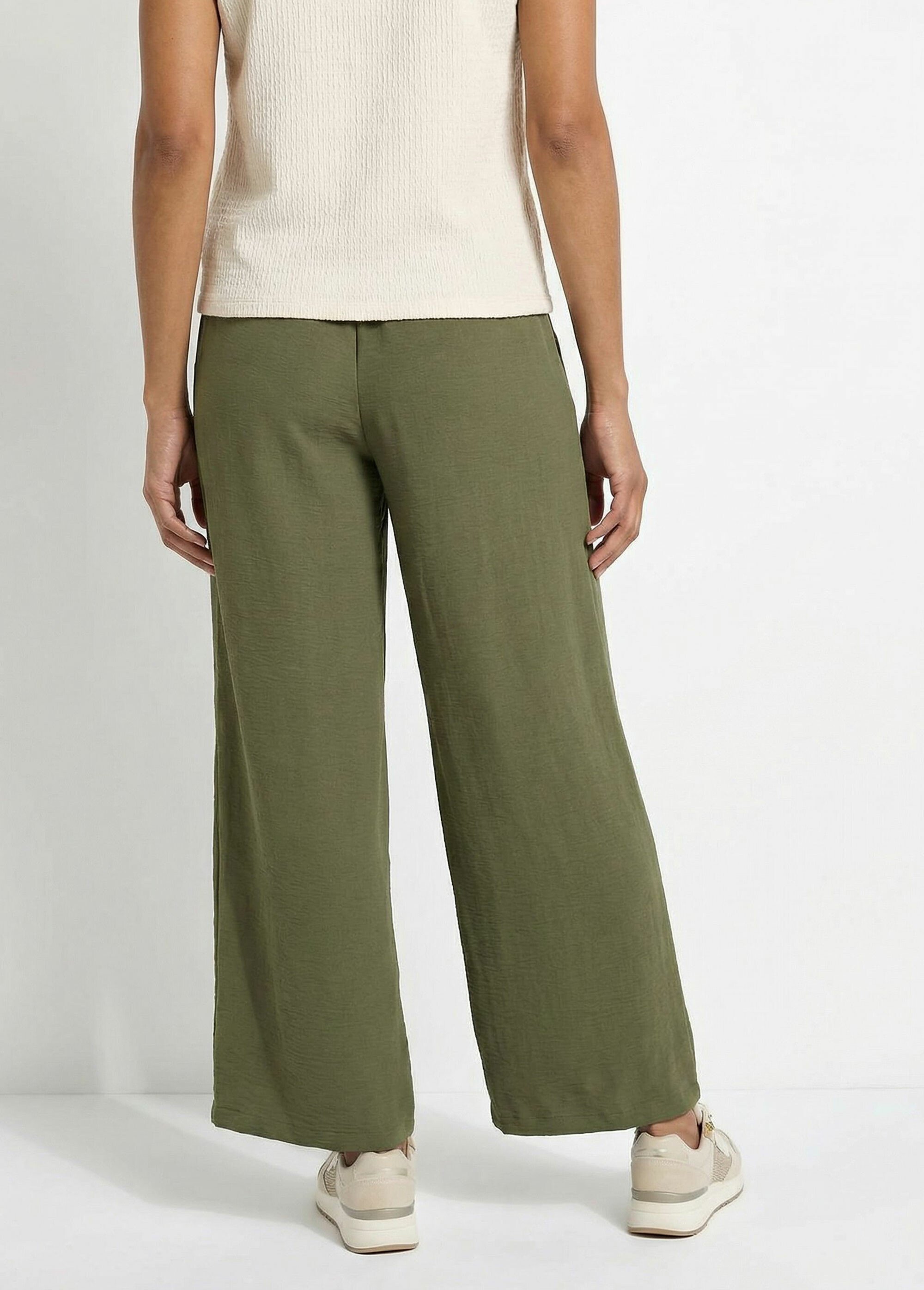 Pantalon large fluide en crêpe