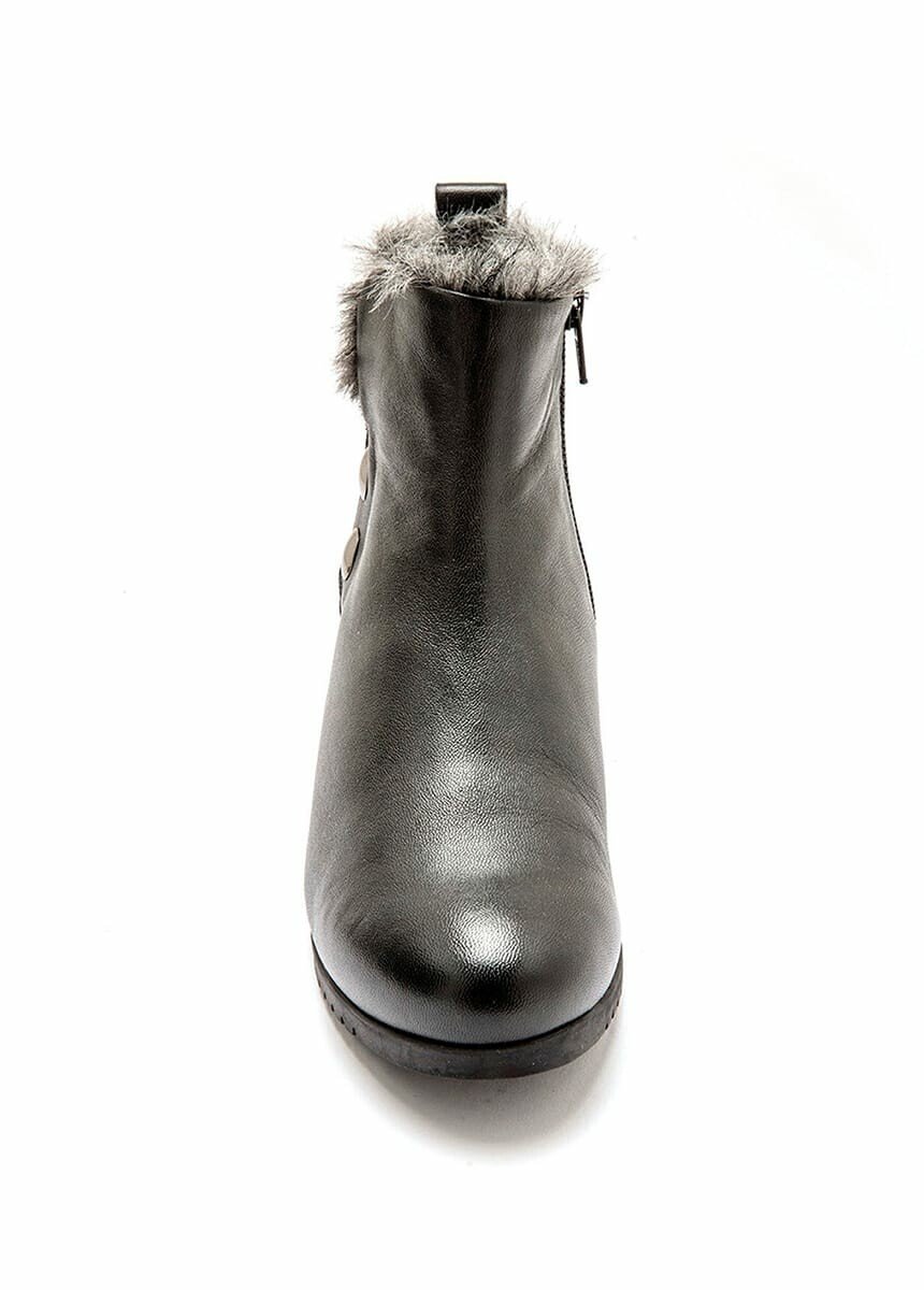 Boots cuir avec aérosemelle Femme Noir WAFUR FA2