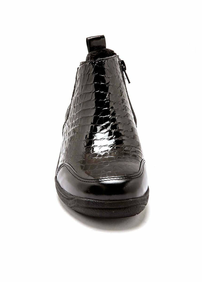 Boots extra larges semelle amovible Femme Noir WATOP FA2