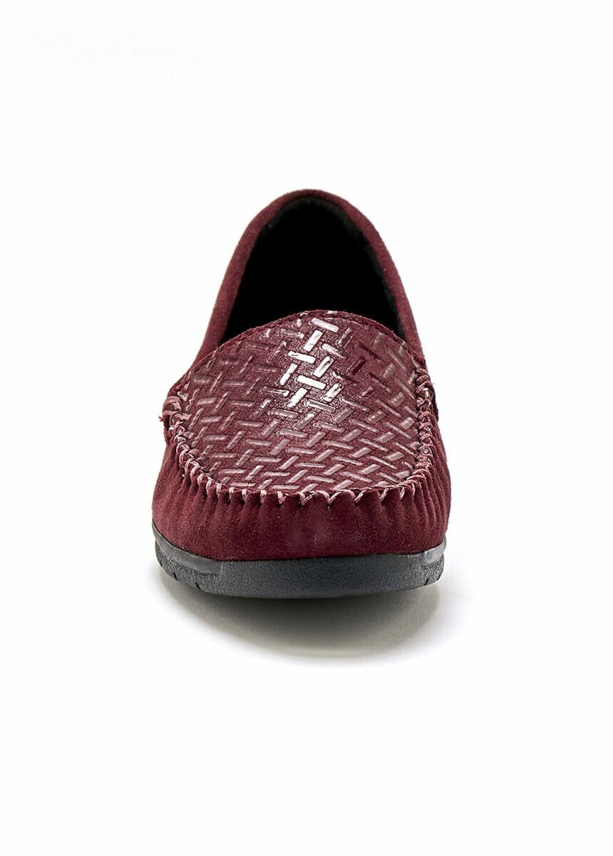 Mocassins cuir grande largeur Femme Violet WOCASS FA2