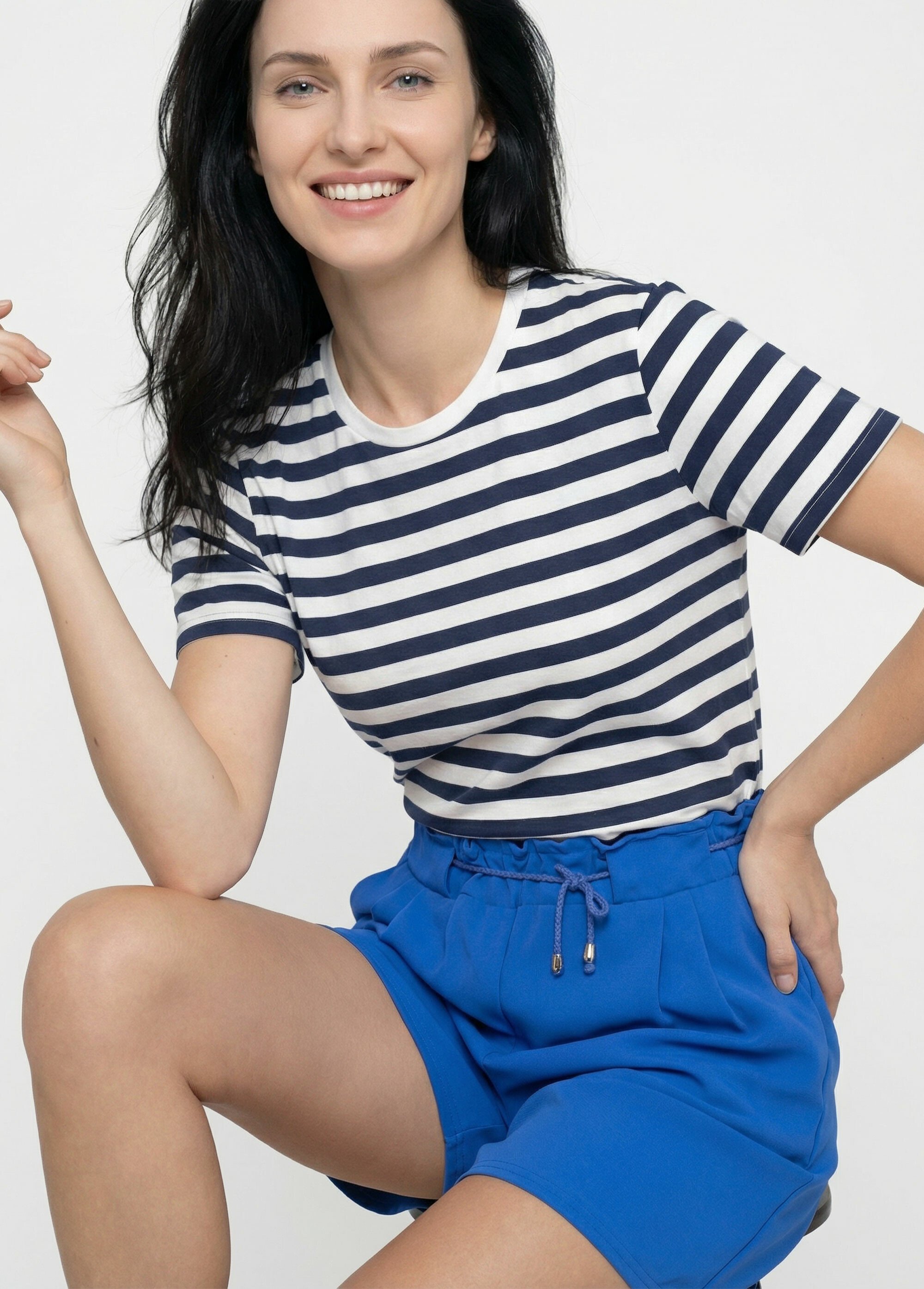 Short souple élastiqué, Essentiel Femme Bleu TM-VILLIERS MV1