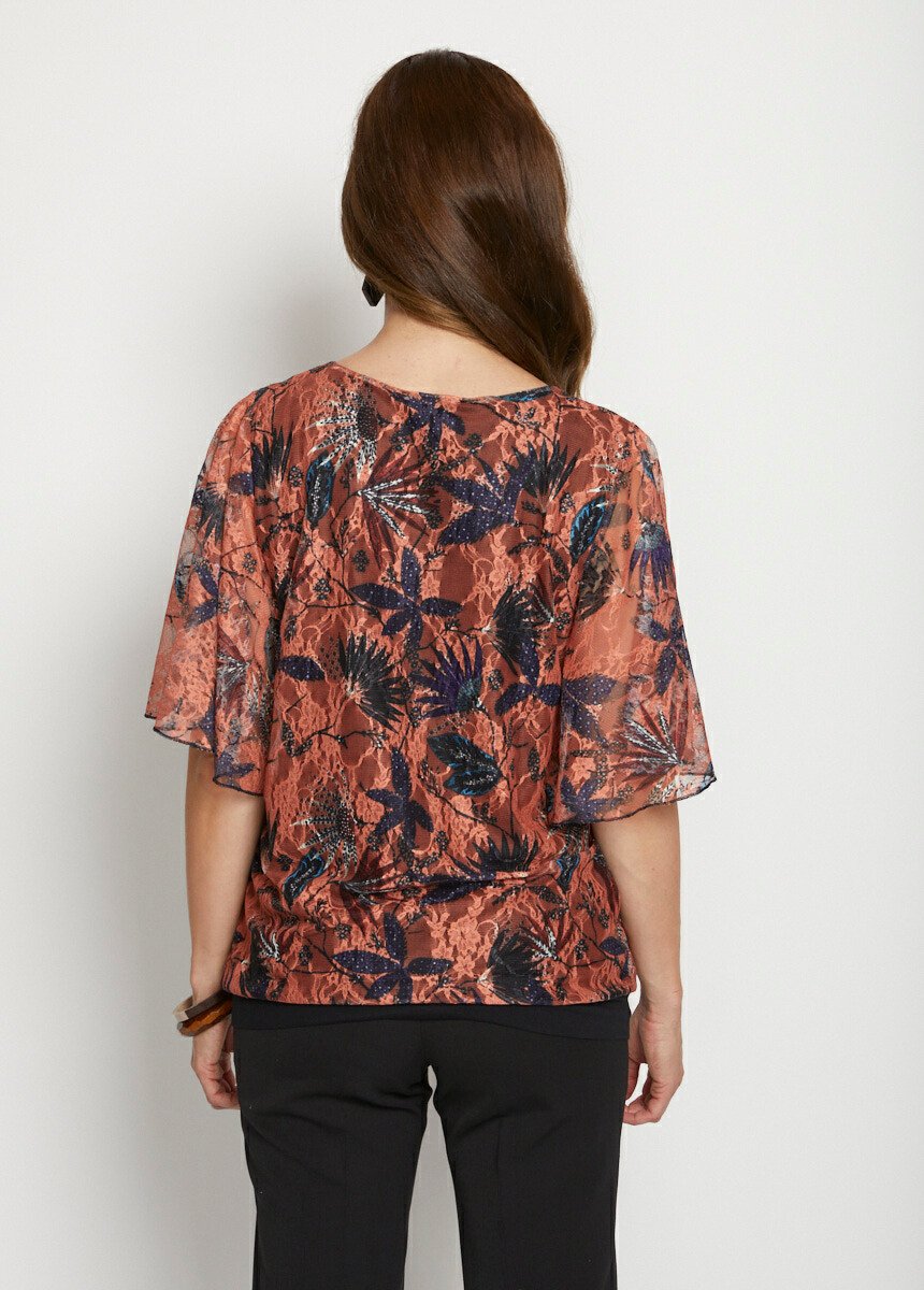 Tee-shirt tunique manches chauve-souris