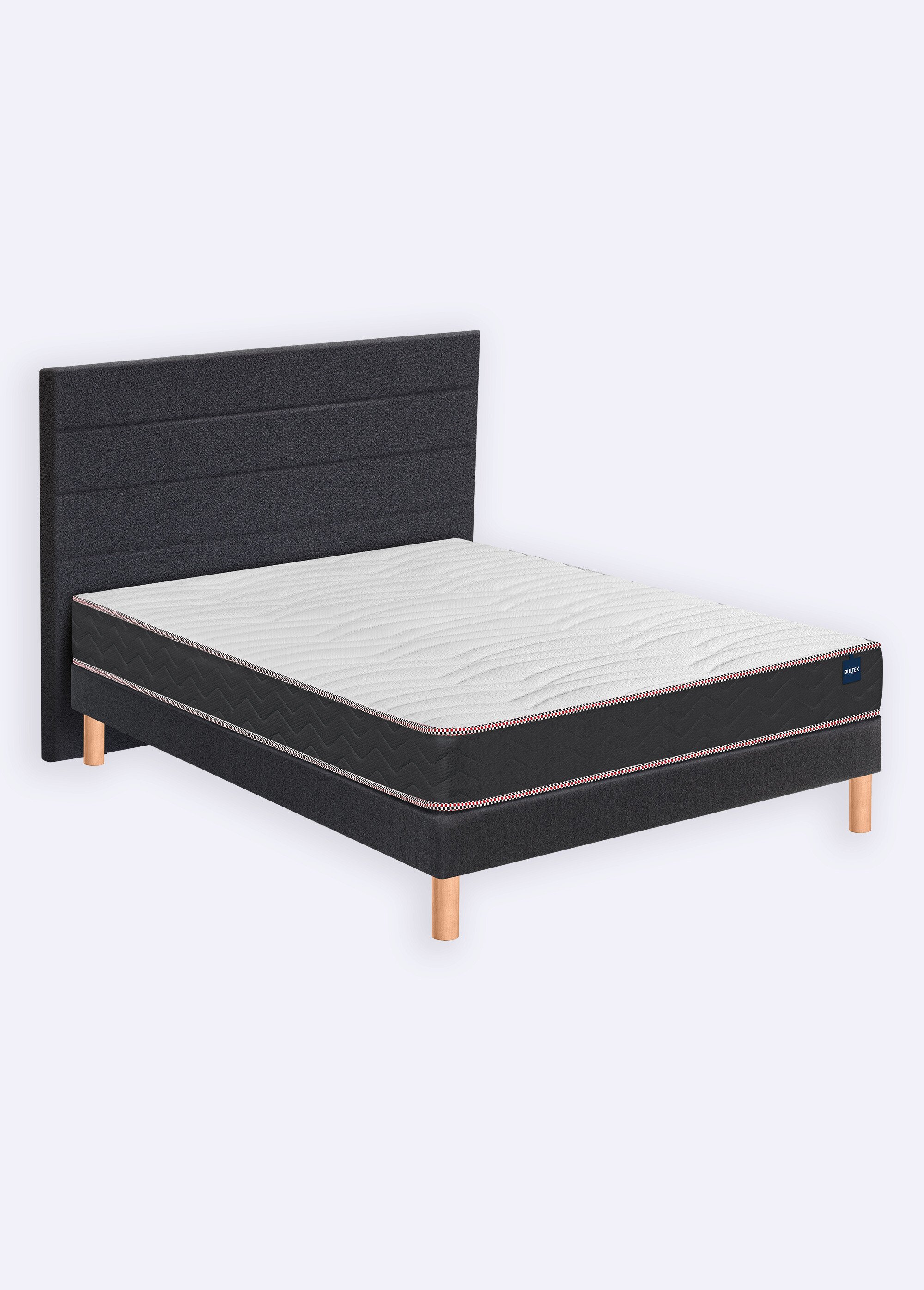 Tête de lit Lignes en mousse, haut. 120cm GRIS BUL-THERA DE1