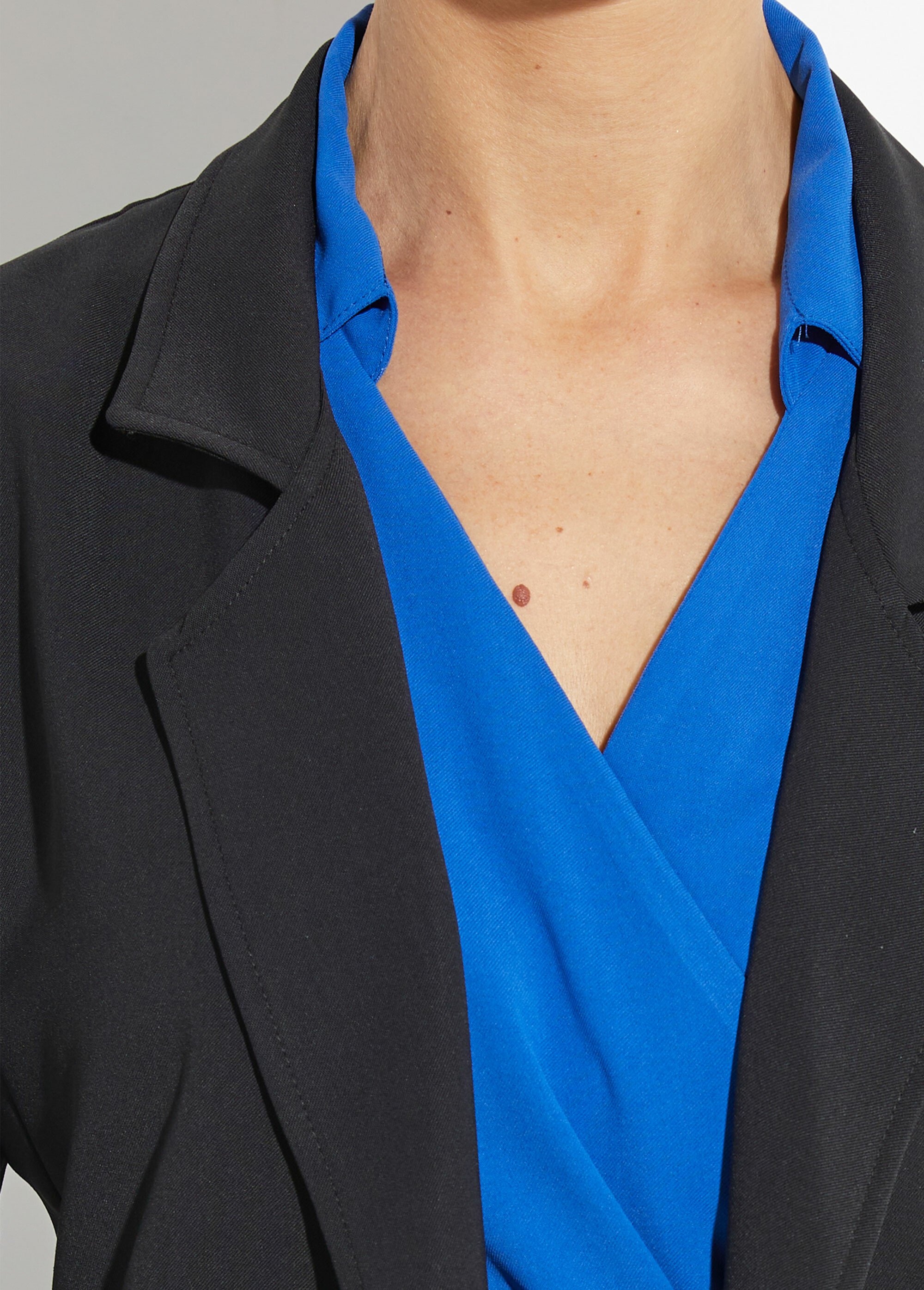 Veste col tailleur manches 3/4 Essentiel Femme Noir TM-BASAURI DE1