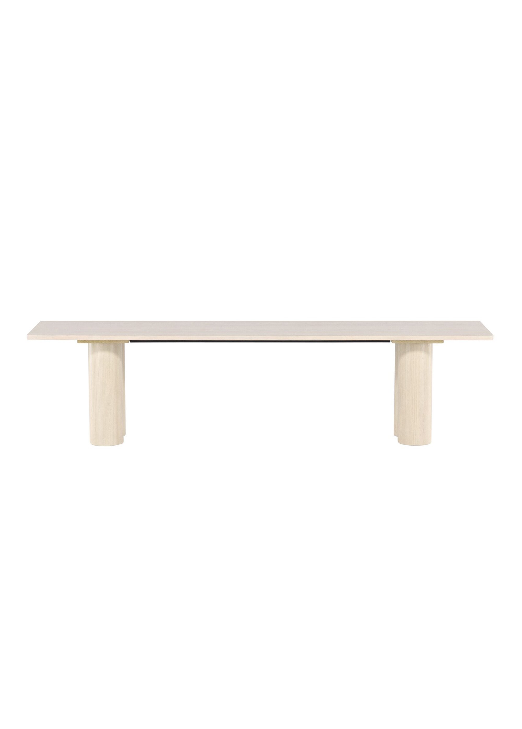 Banc déco en bois au design épuré BLANC VEN-61137 DE1