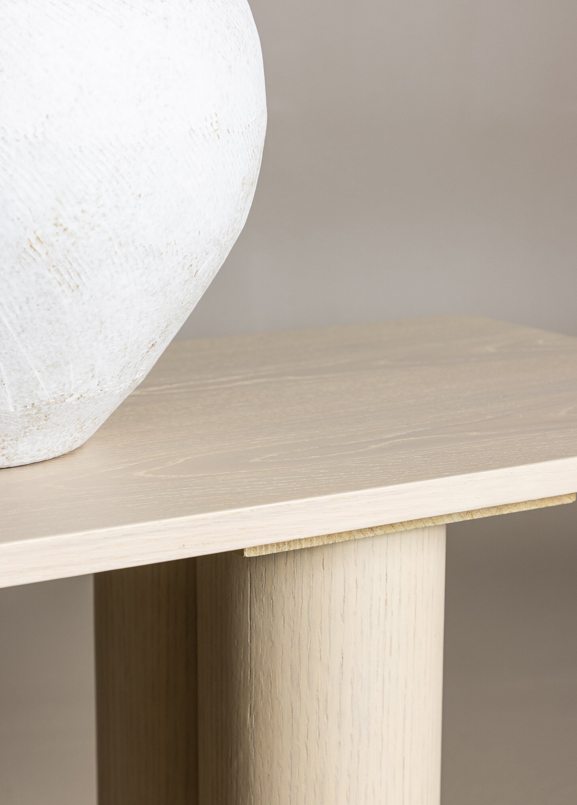 Banc déco en bois au design épuré BLANC VEN-61137 DE4