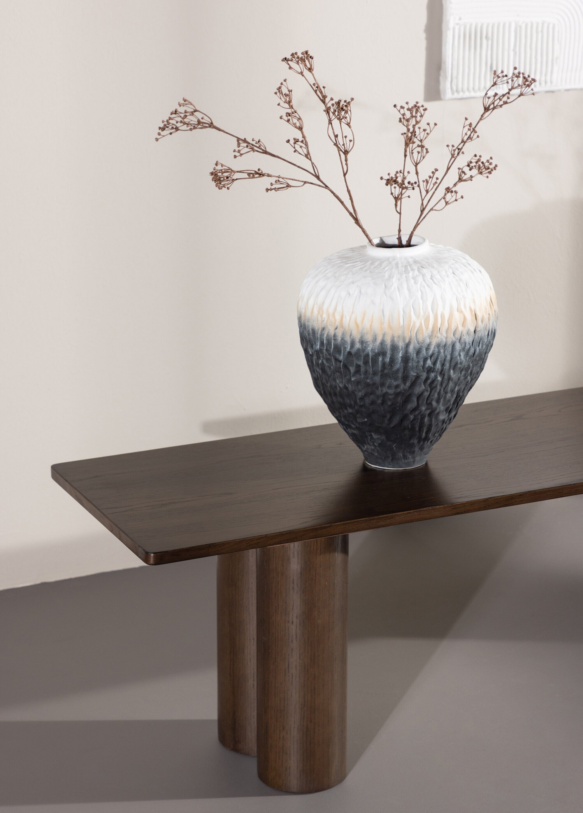 Banc déco en bois au design épuré MARRON VEN-61137 SI2