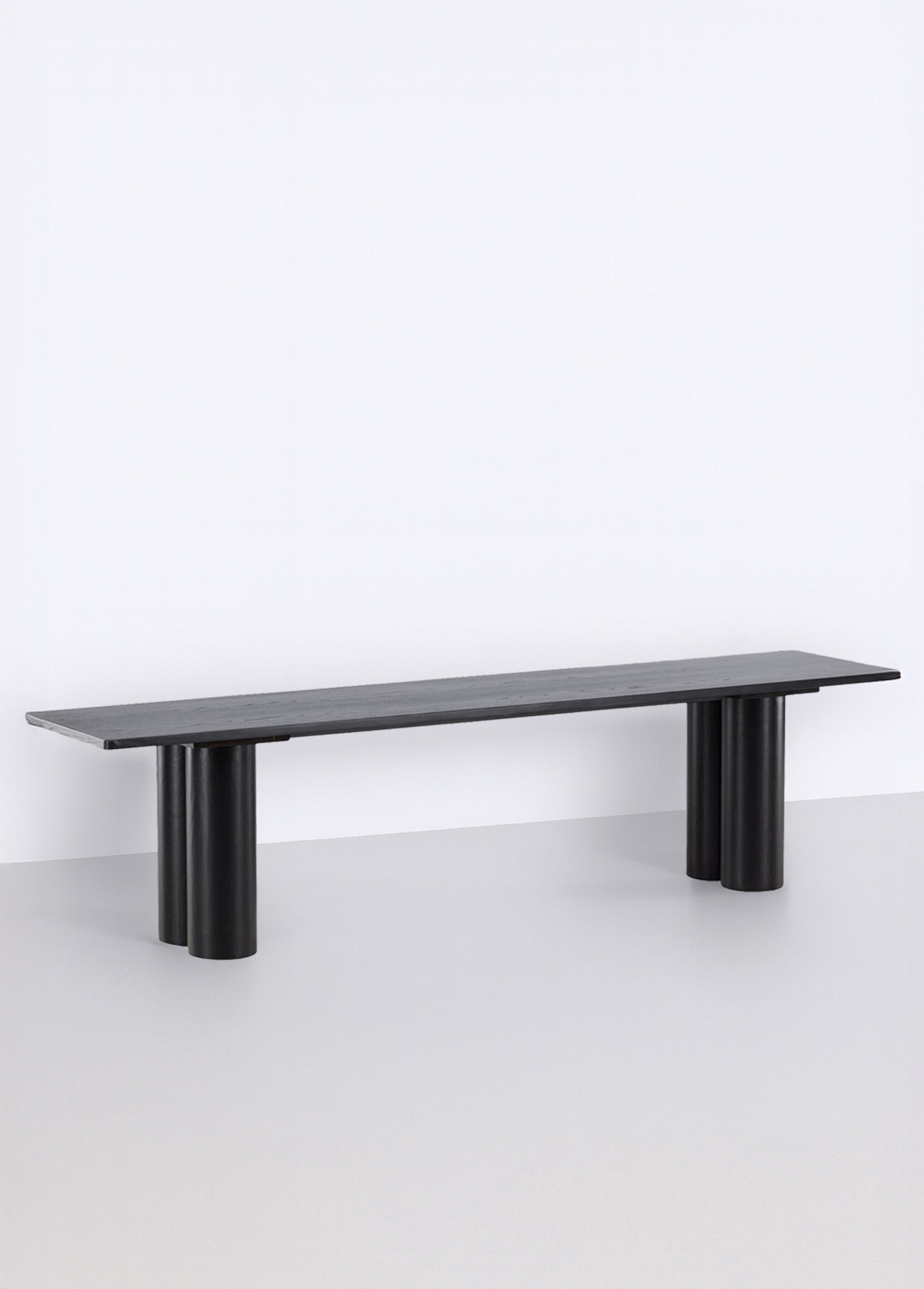 Banc déco en bois au design épuré NOIR VEN-61137 FA1