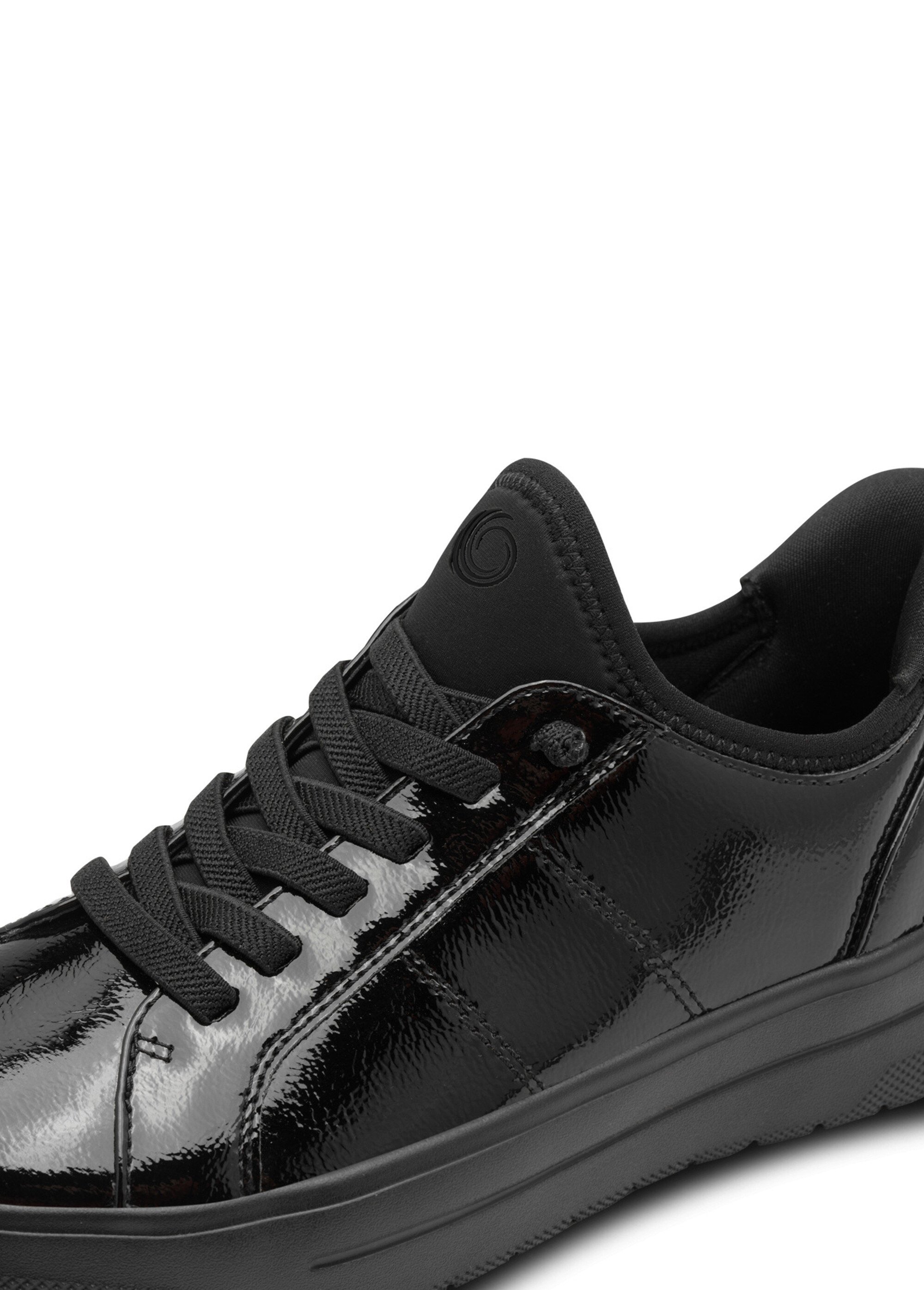 Baskets à lacets, dessus texturé Femme Noir JAN82376445 DE1