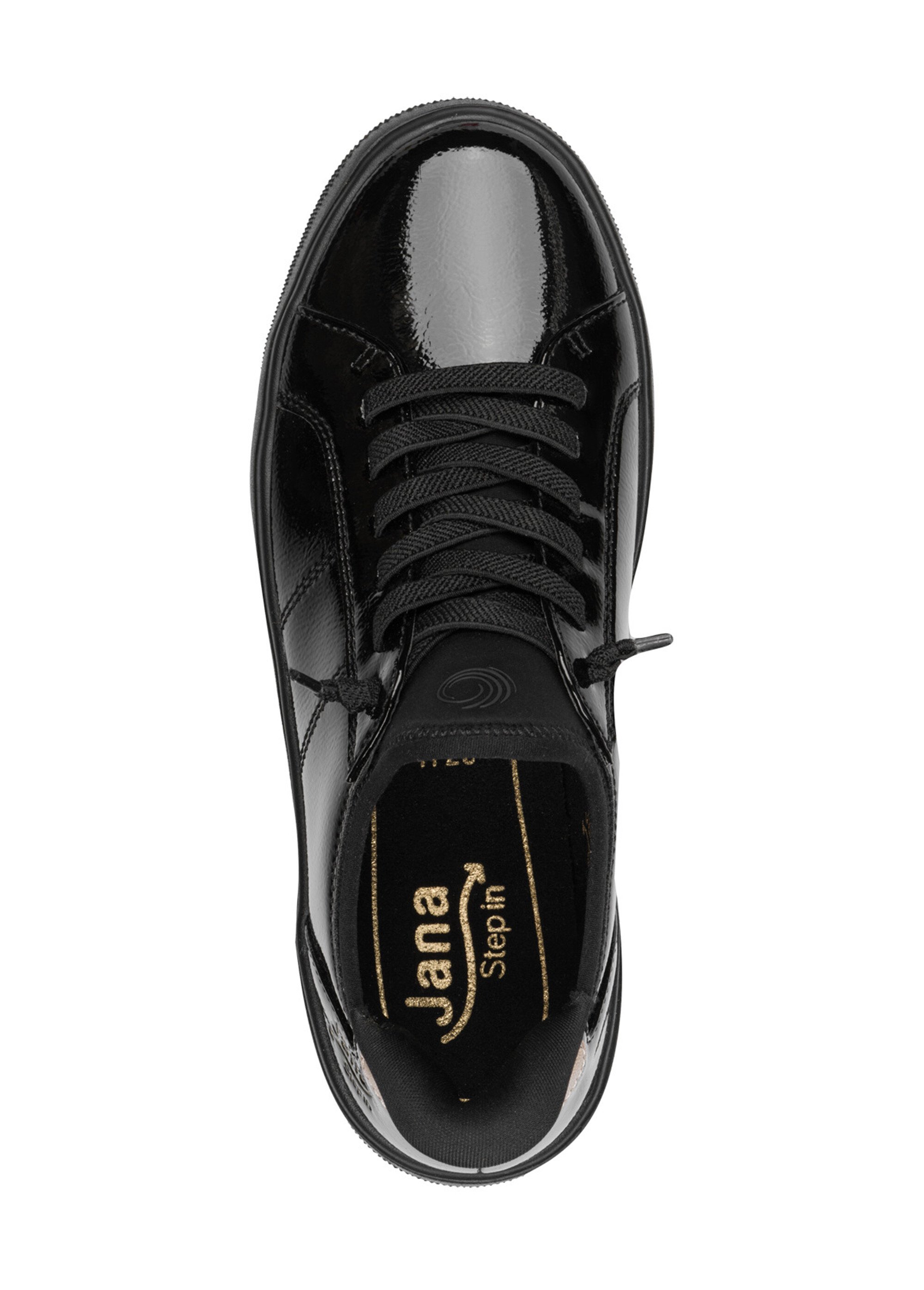 Baskets à lacets, dessus texturé Femme Noir JAN82376445 OV1