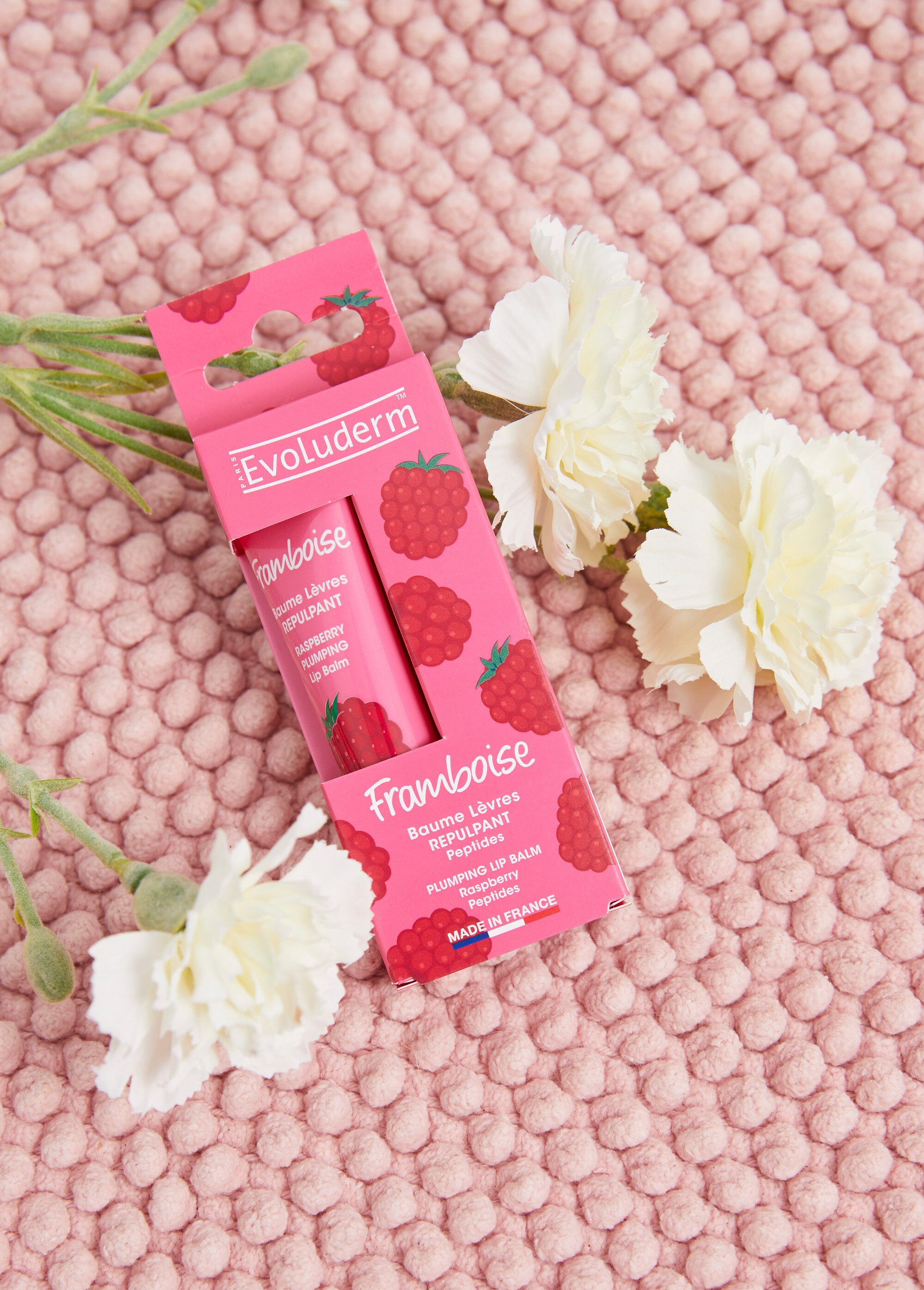 Baume à lèvres repulpant vegan Framboise Rose EVO-24032 SI1