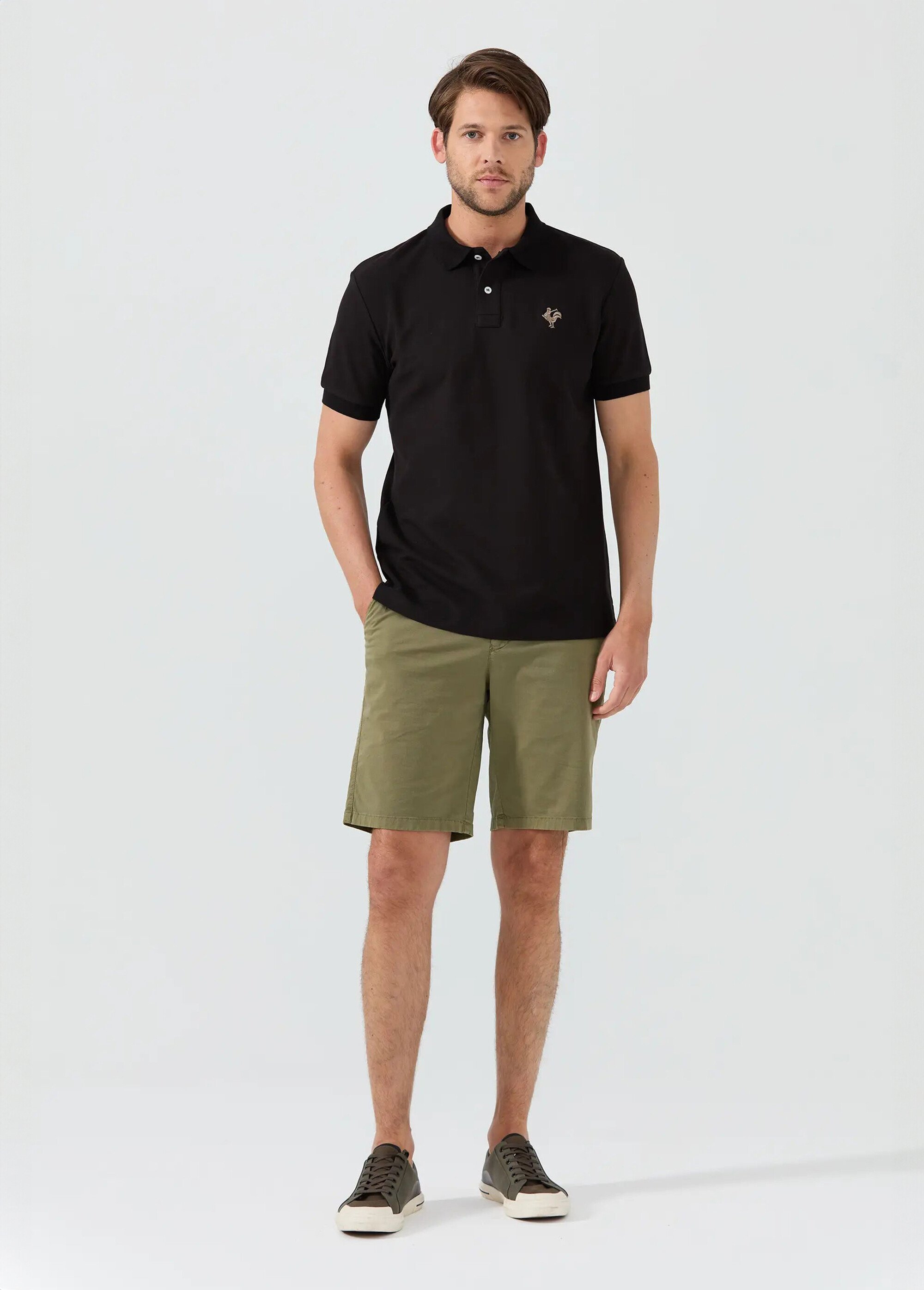 Bermuda chino en toile poches italiennes Homme Vert MFK-BARNETT SF1