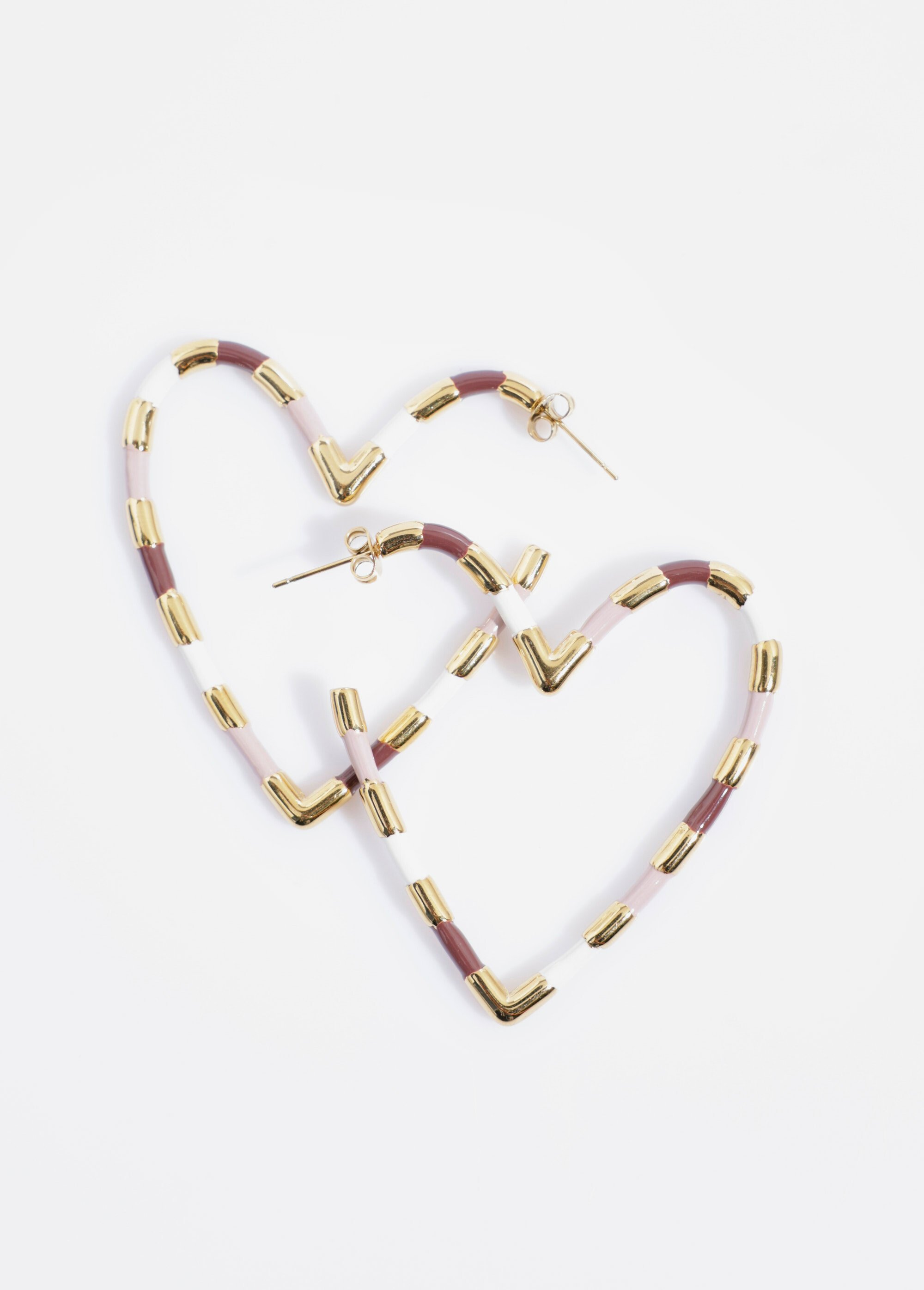 Boucles d'oreilles cœur acier inoxydable