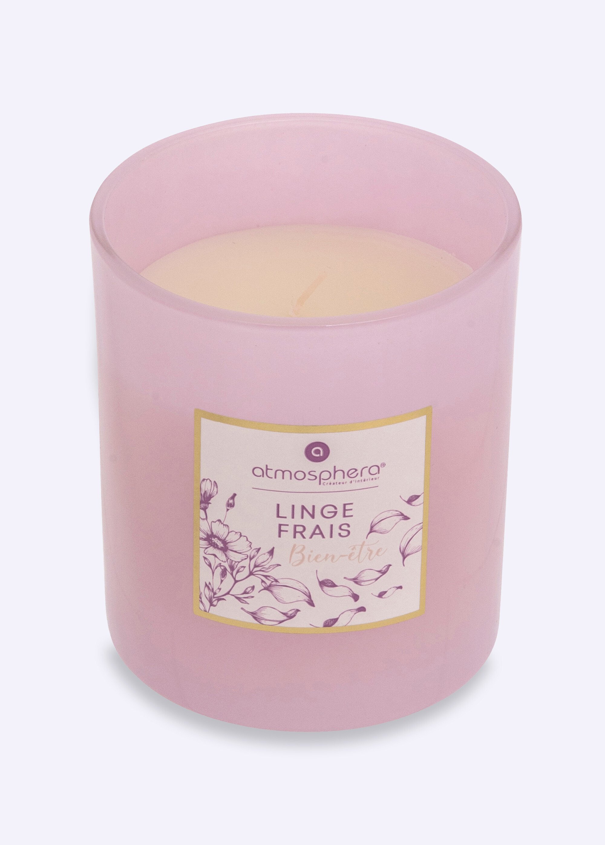 Bougie parfumée, contenant en verre