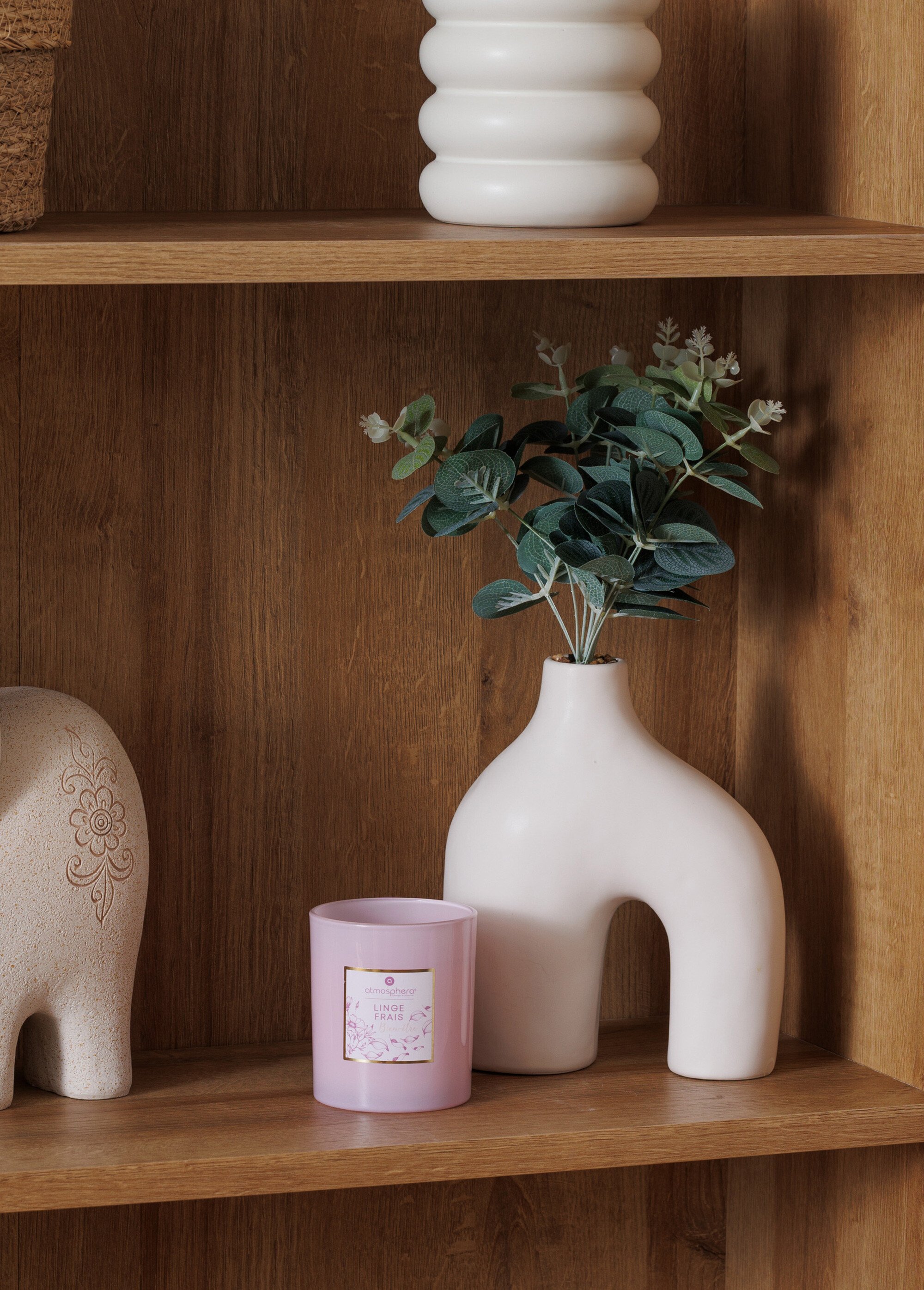 Bougie parfumée, contenant en verre Rose JJA-172760P SI1