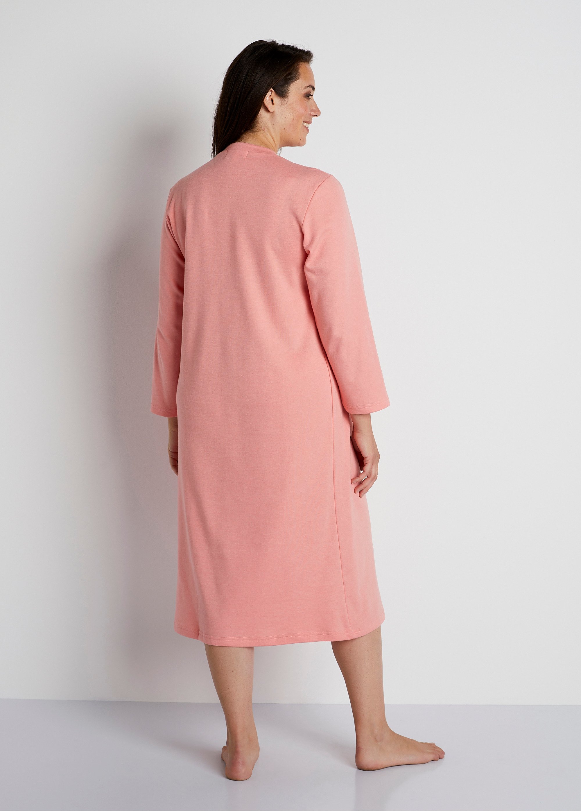 Chemise de nuit interlock boutonnée