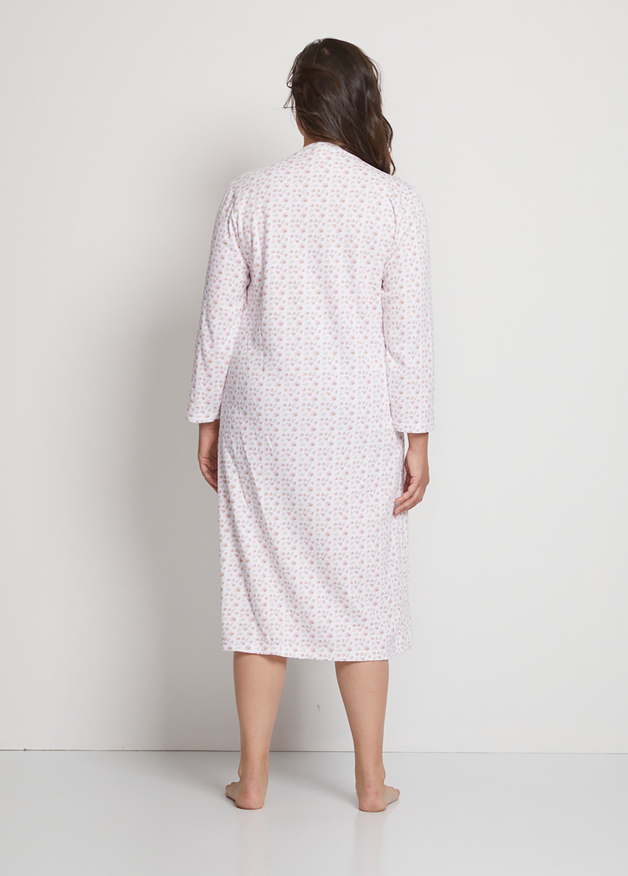 Chemise de nuit interlock boutonnée