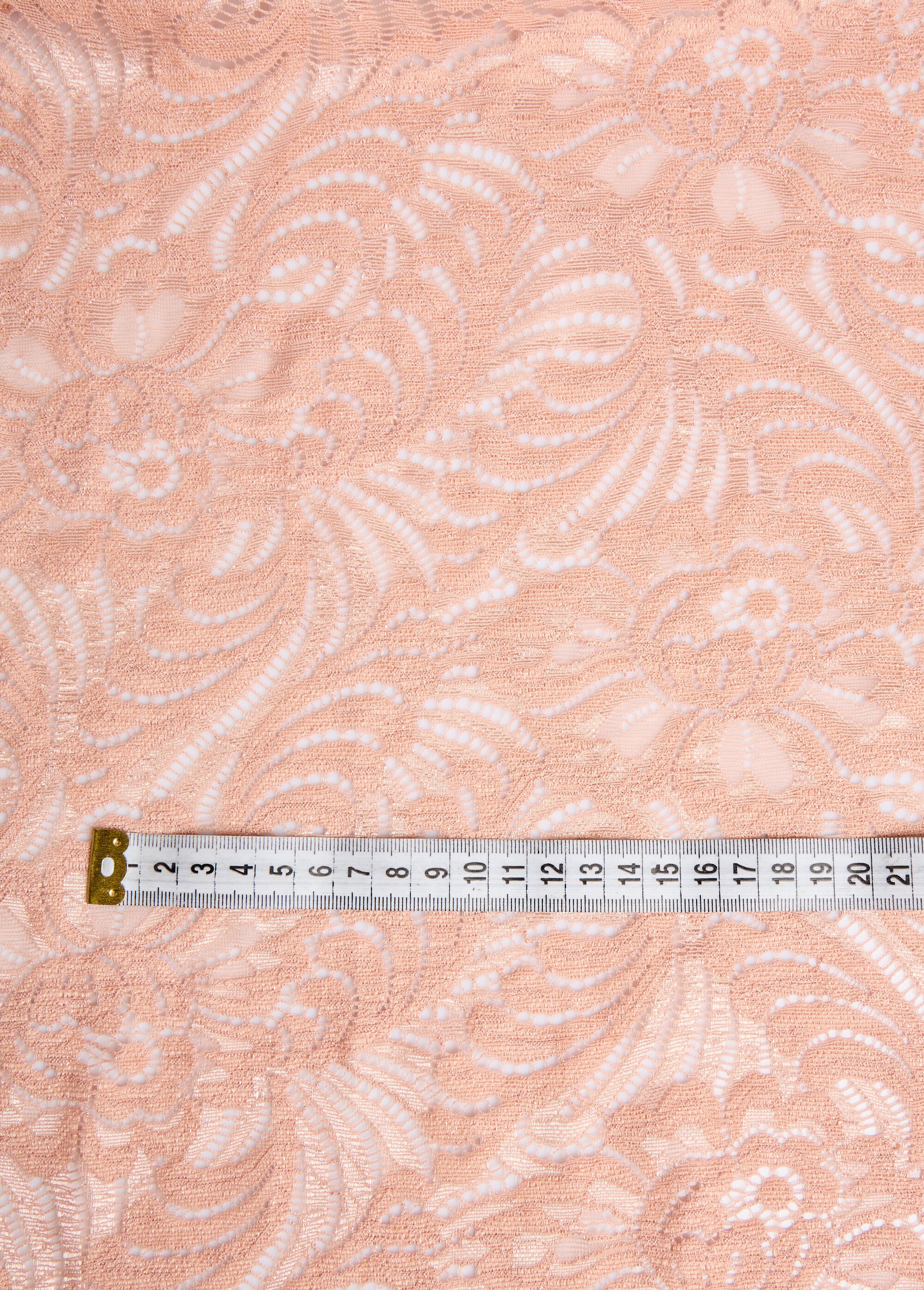 Coupon tissu dentelle fleurie, Rosaria ROSE COT150632-1 DE1