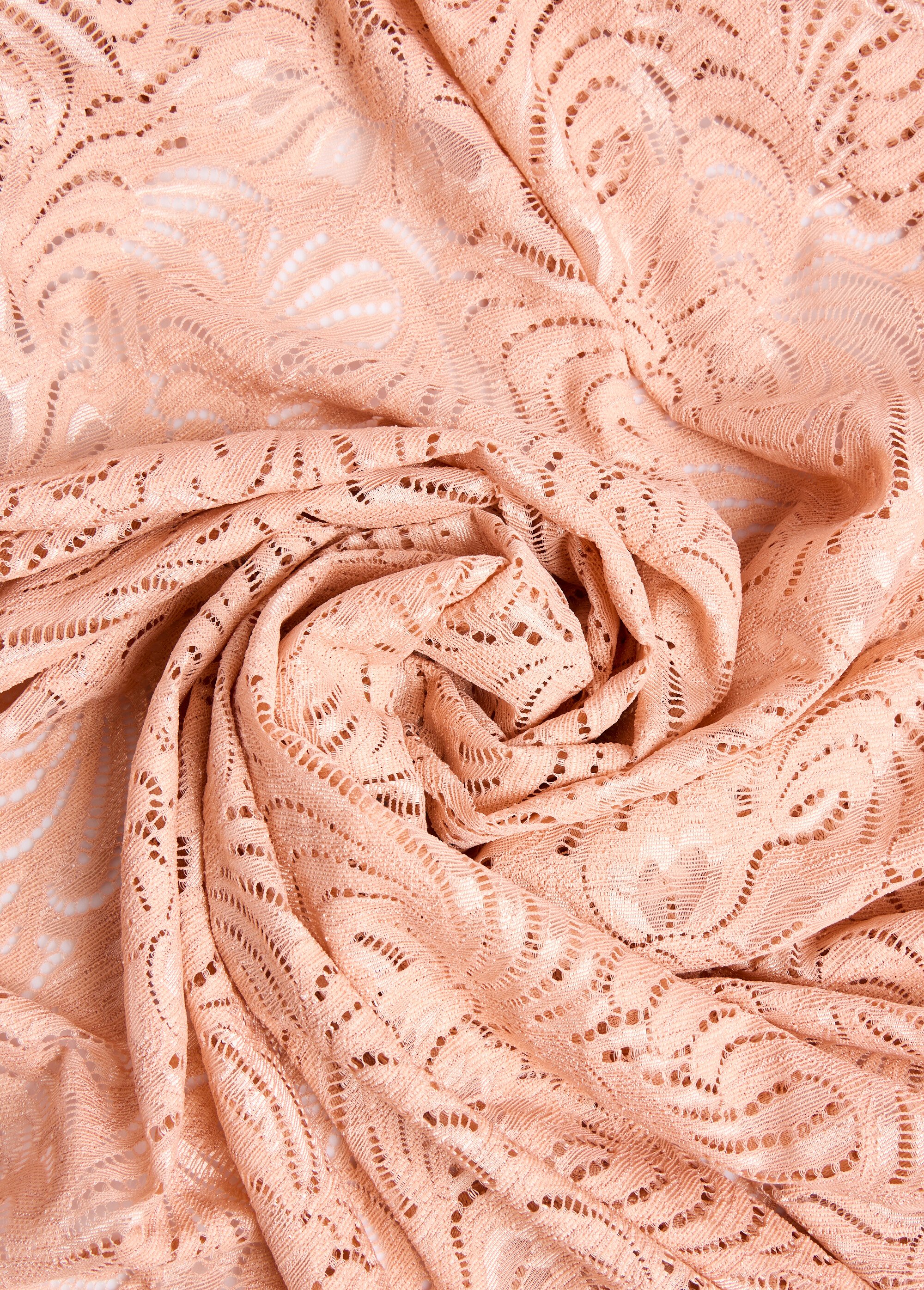 Coupon tissu dentelle fleurie, Rosaria ROSE COT150632-1 FA1