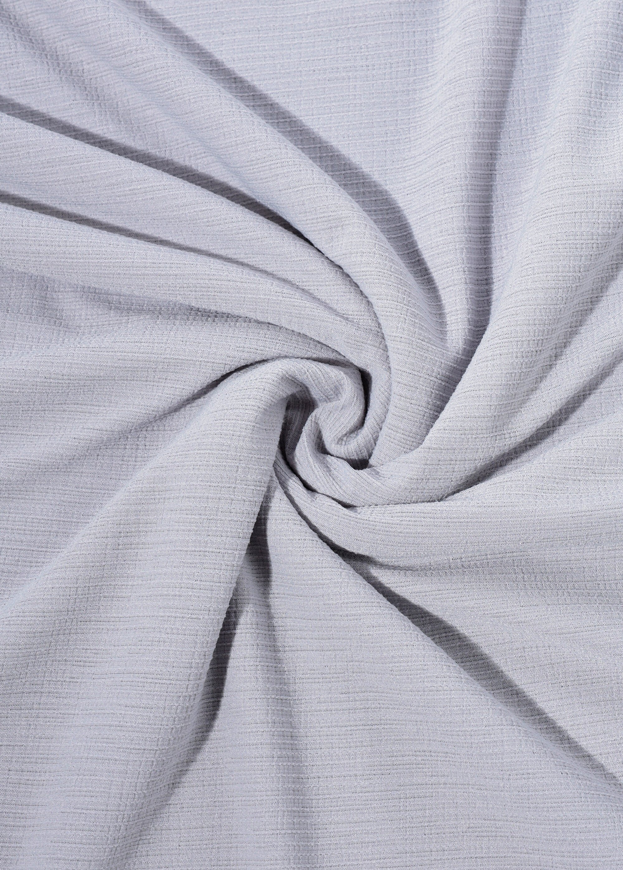 Coupon tissu habillement jersey ligné 3P BLANC COT137230 FA1