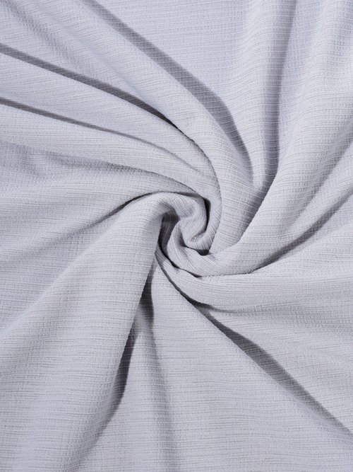 Coupon tissu habillement jersey ligné 3P BLANC COT137230 FA1