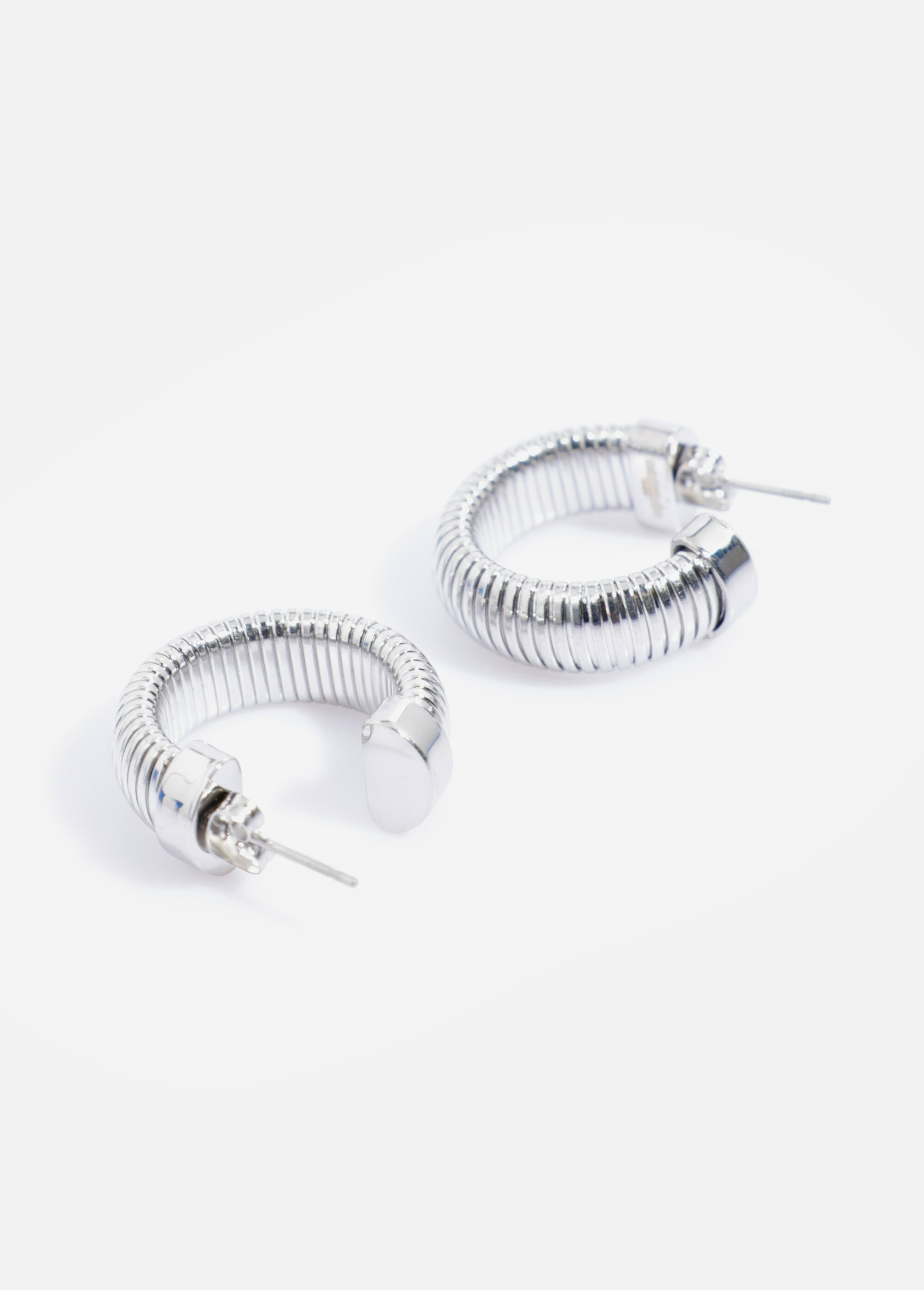 Créoles maille en acier inoxydable Argenté AE-BO812592 DE1