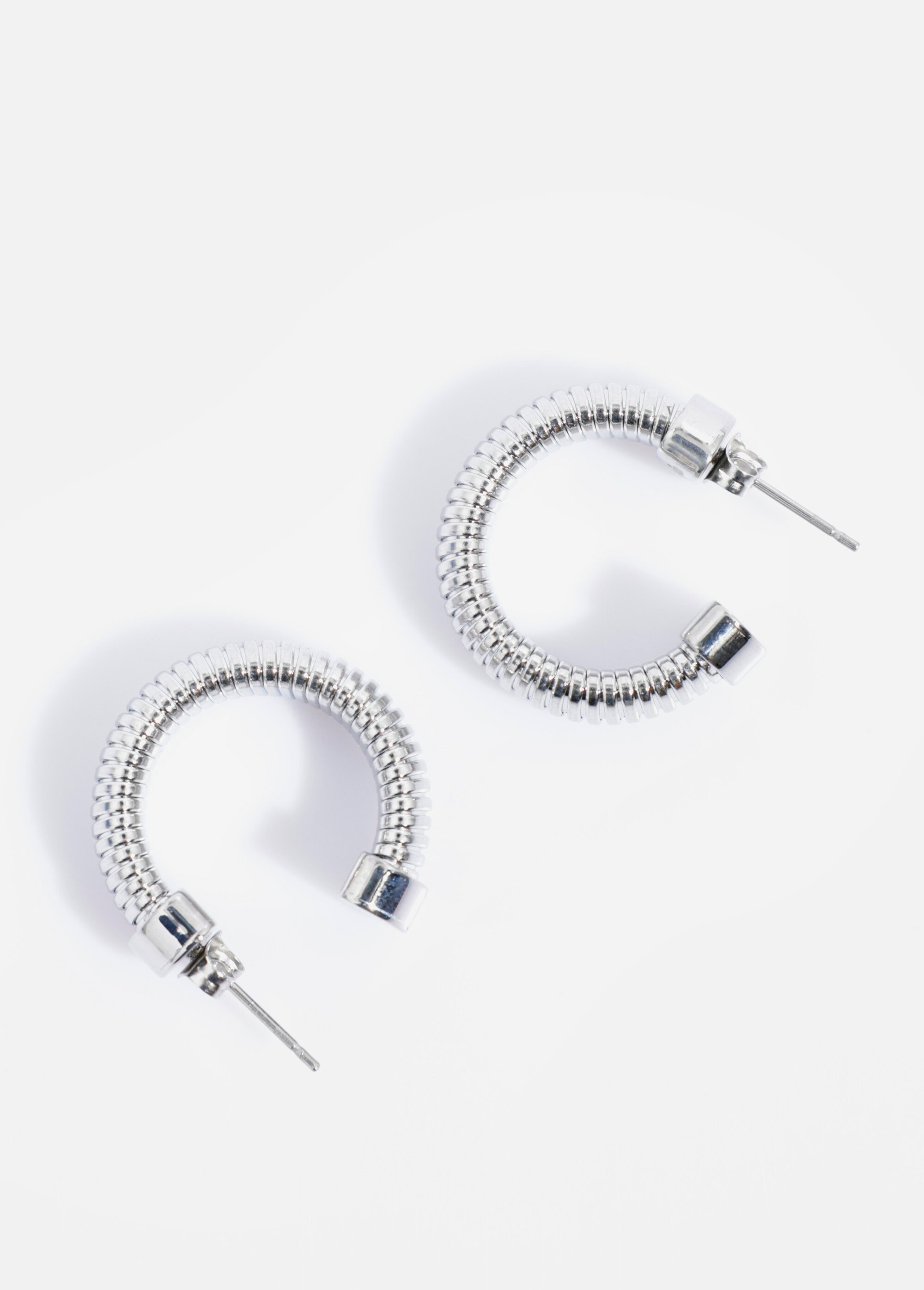 Créoles maille en acier inoxydable Argenté AE-BO812592 DE2