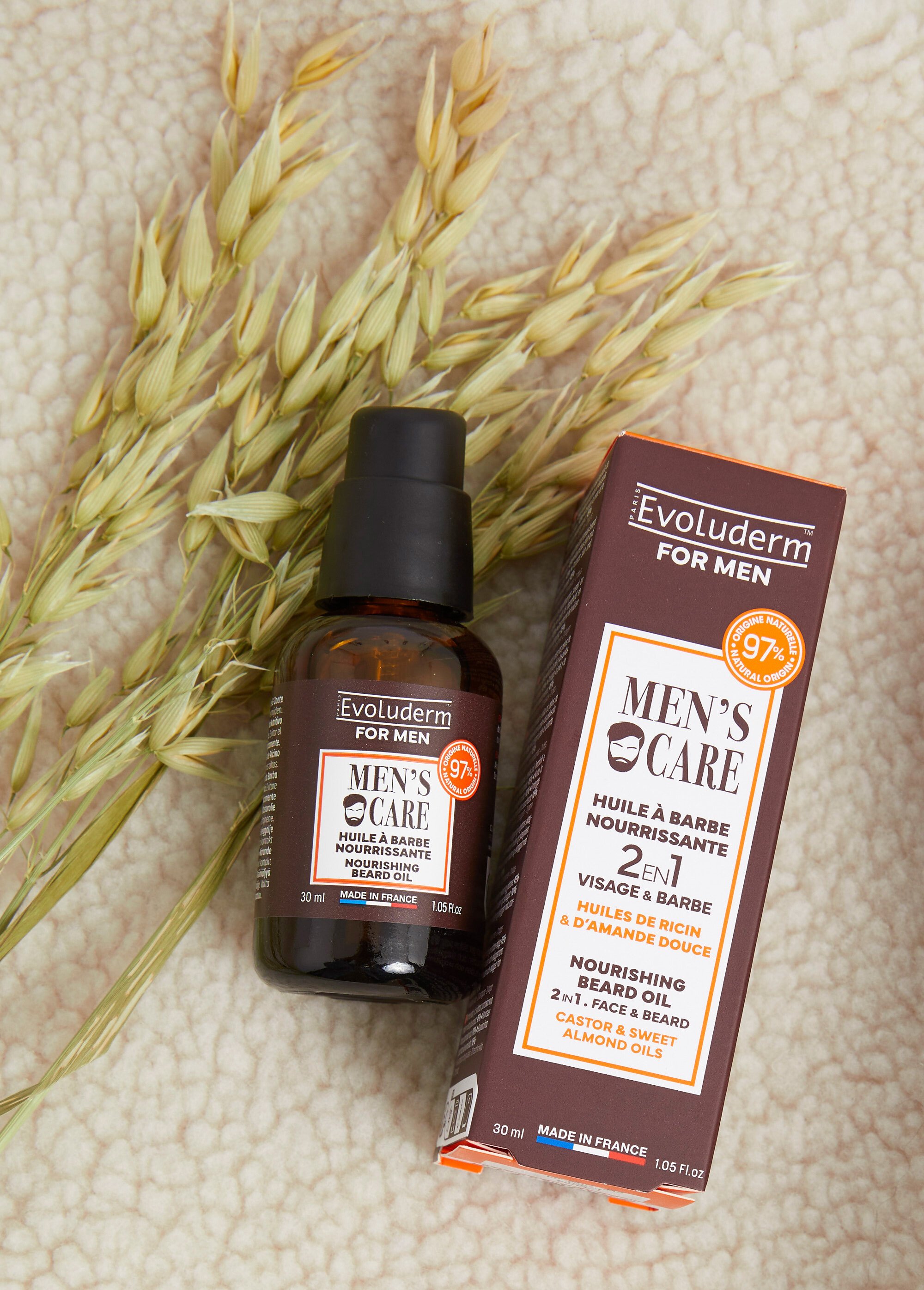 Huile à barbe nourrissante pour homme Marron EVO-23011 SI1