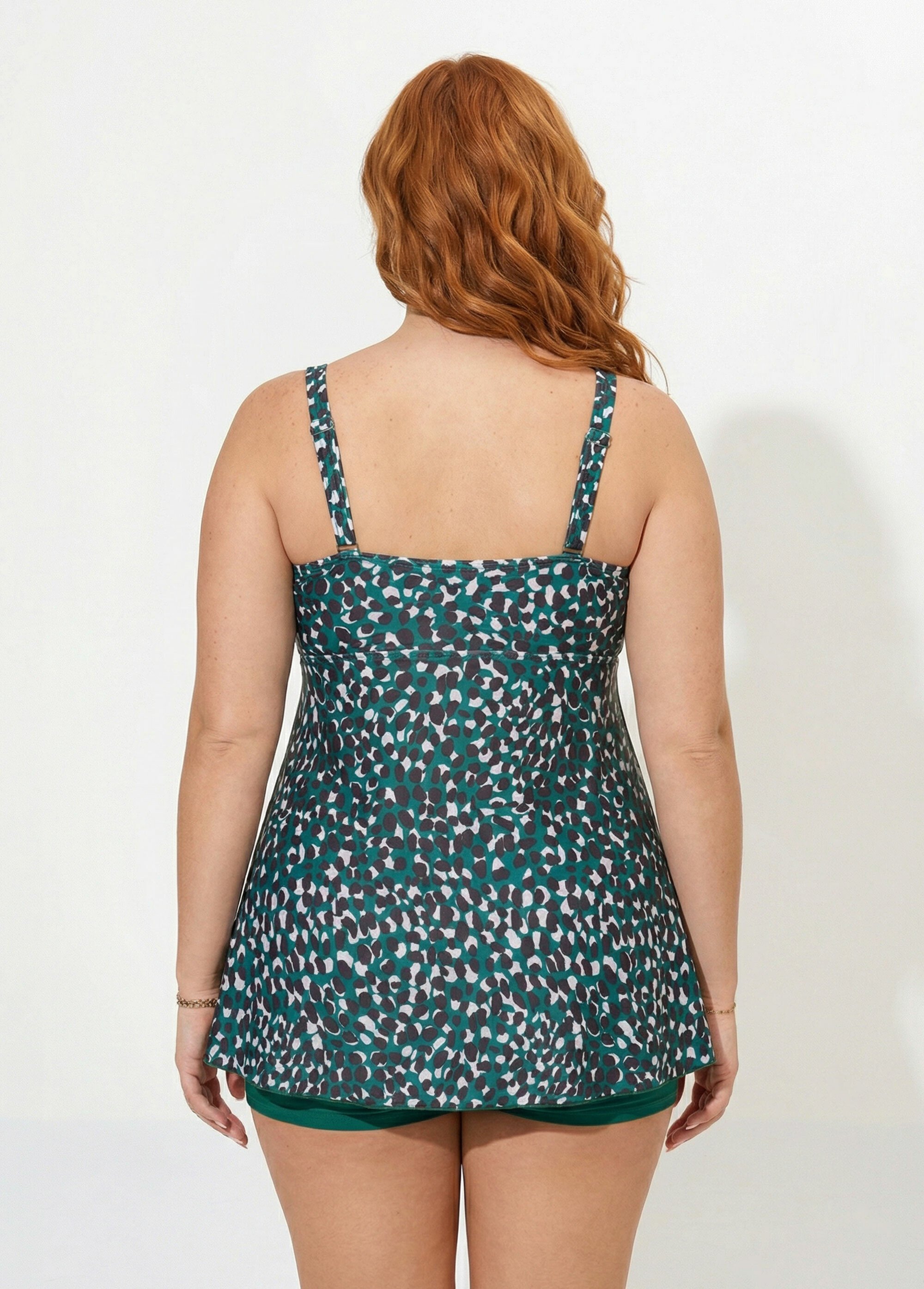 Maillot de bain tankini couvrant léopard