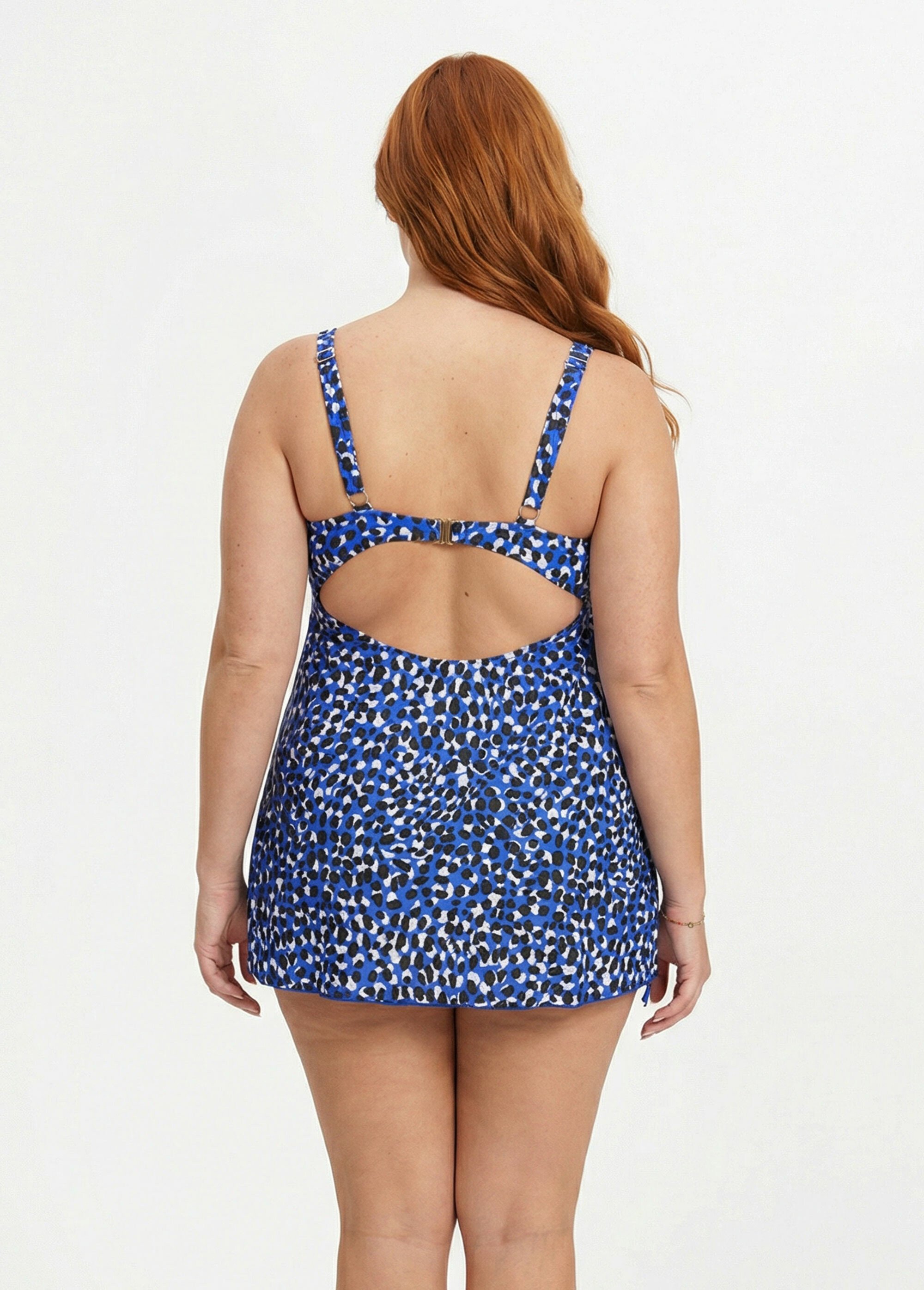 Maillot de bain tankini couvrant léopard Femme Grande Taille Bleu SUNPH2A5207 DO1